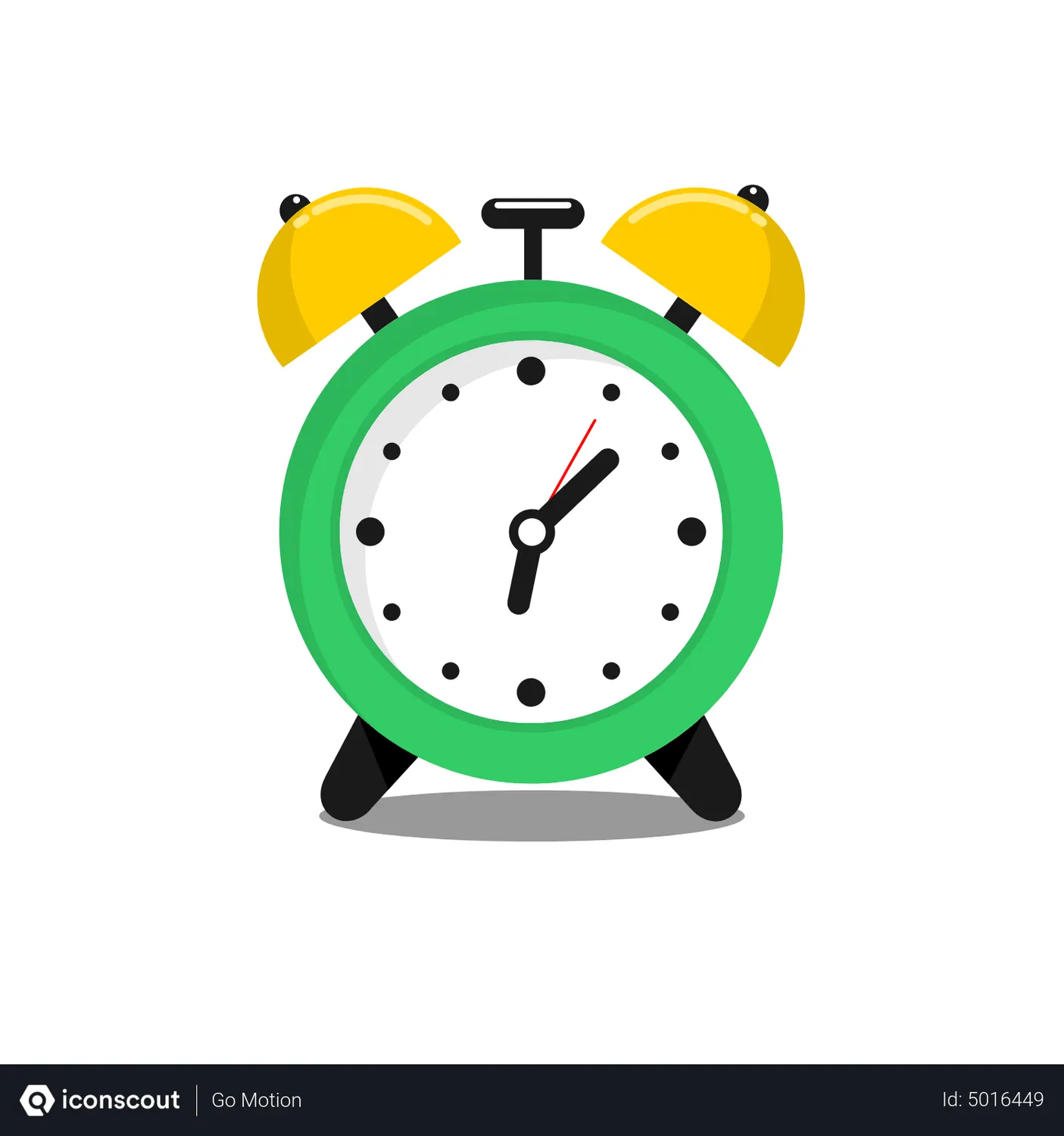 Free Alarm Clock Animated Icon download in JSON, LOTTIE or MP4 format