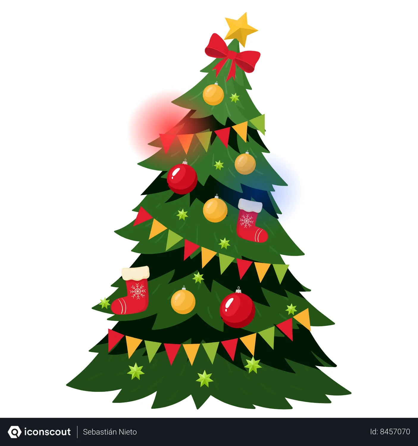 Free Christmas tree Animated Icon download in JSON, LOTTIE or MP4 format