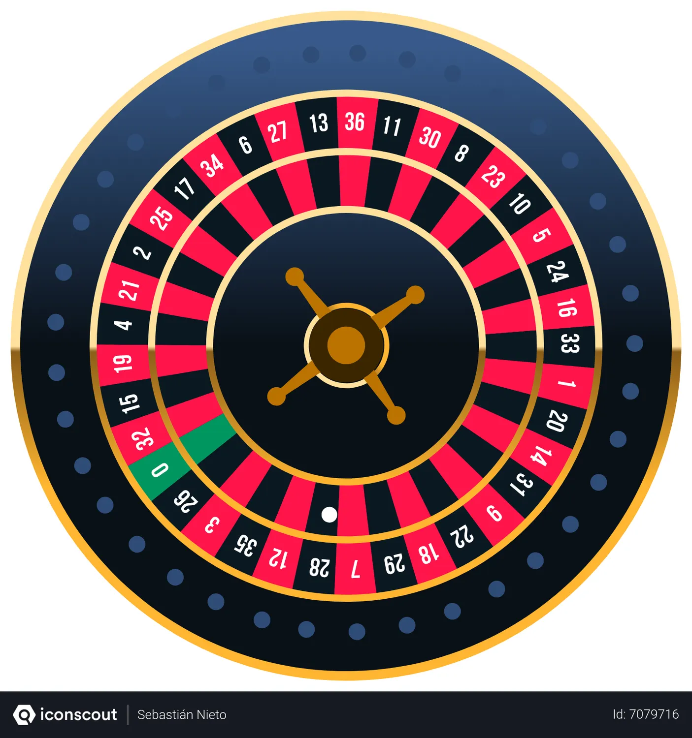 Free Roulette Animated Icon download in JSON, LOTTIE or MP4 format