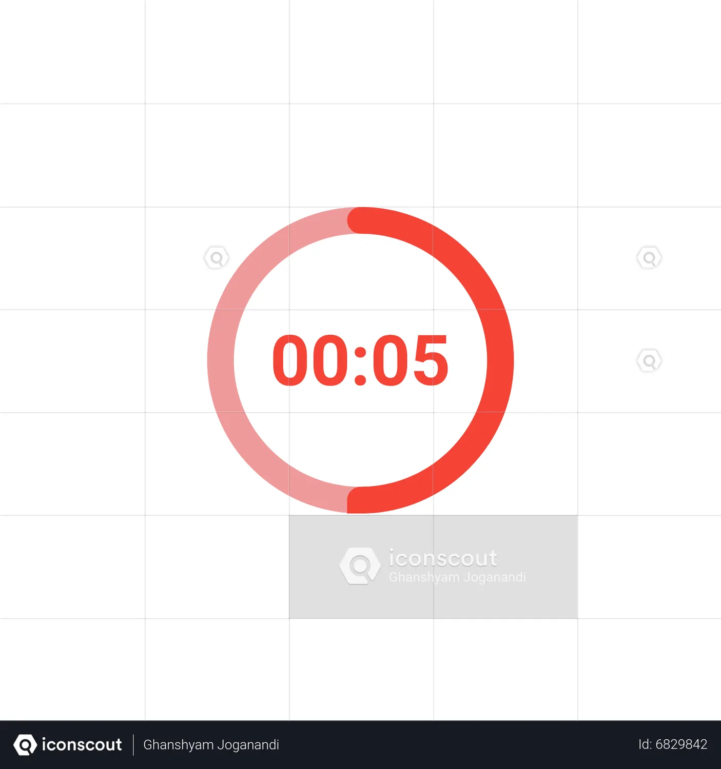 10 Seconds Timer Stop Watch Animated Icon download in JSON, LOTTIE or