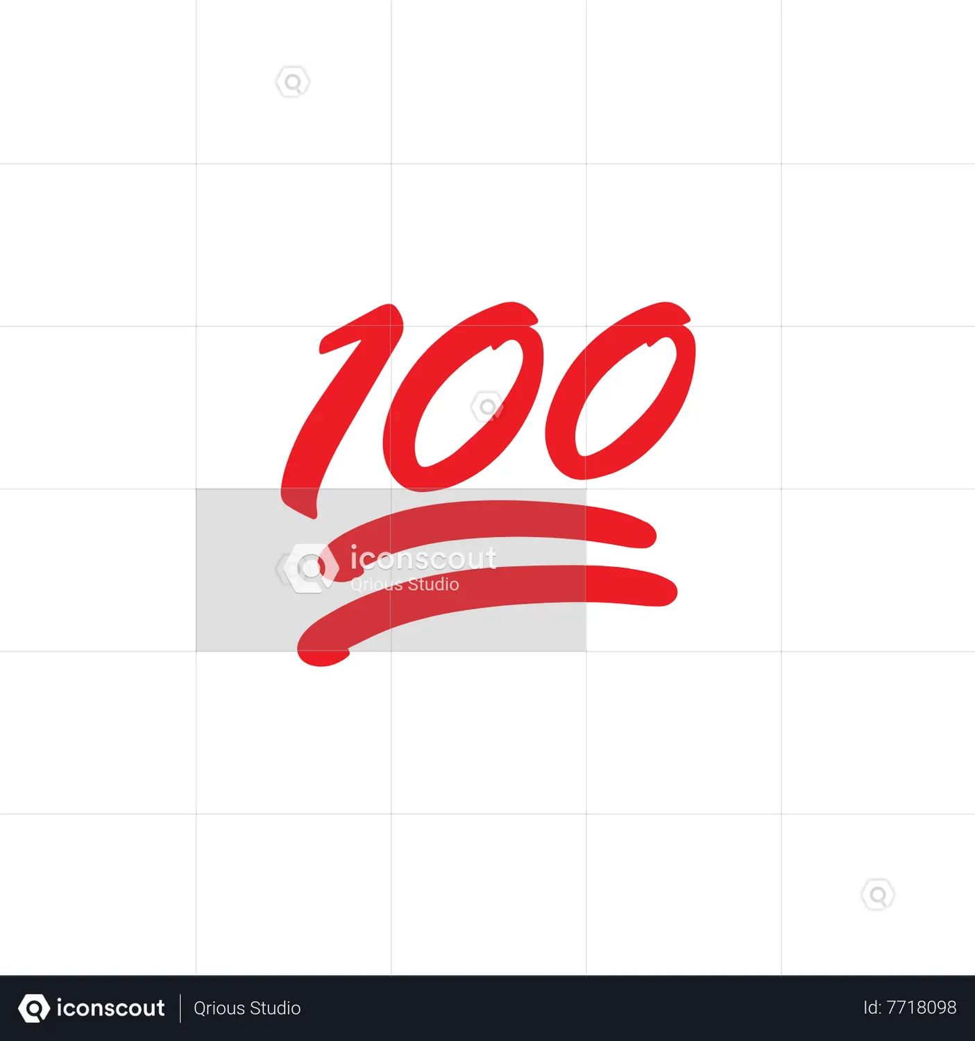100 Points Symbol Emoji Animated Icon download in JSON, LOTTIE or MP4 ...