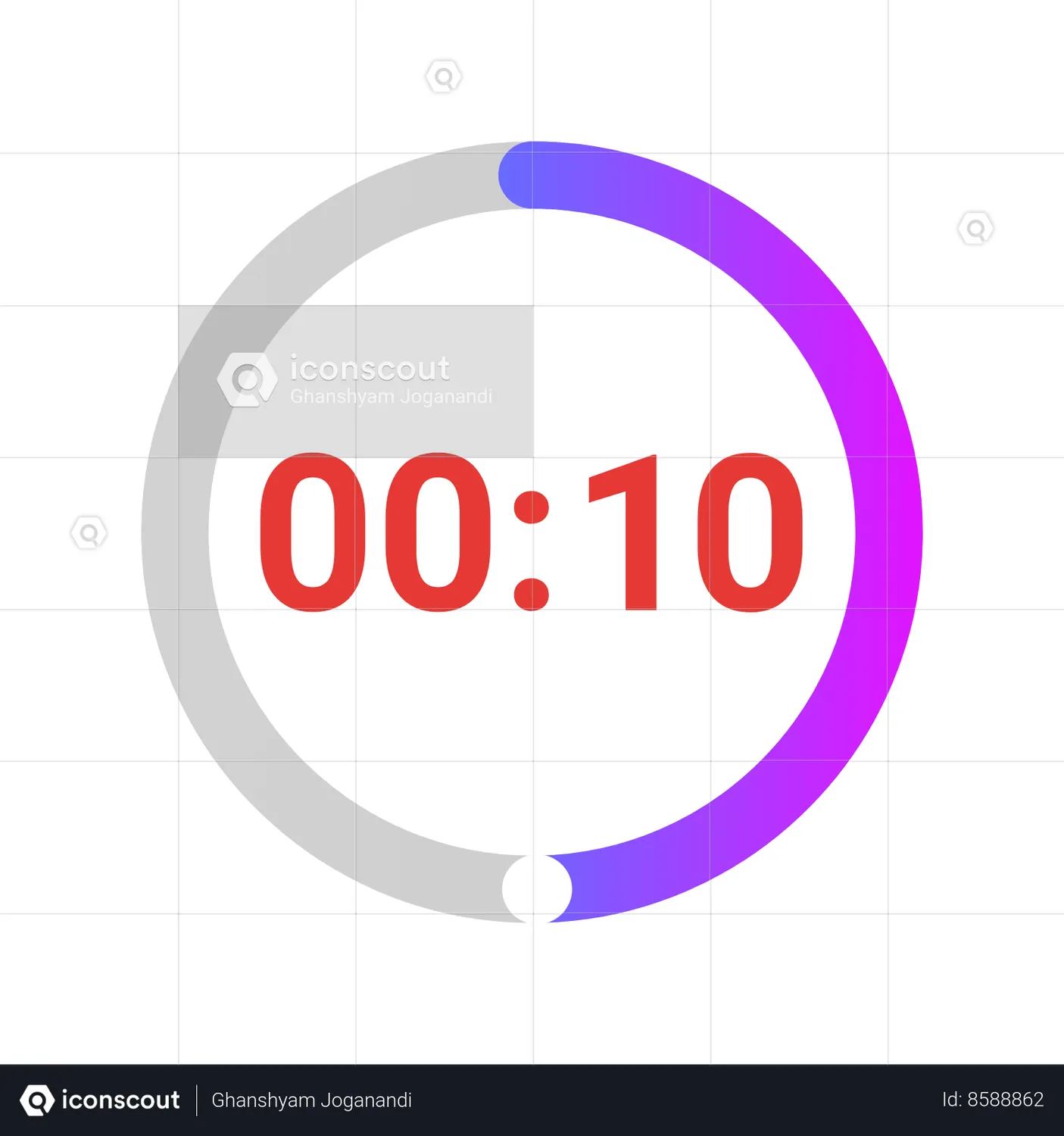 20 Second Timer Icon Lottie Animation - User Interface Lottie ...