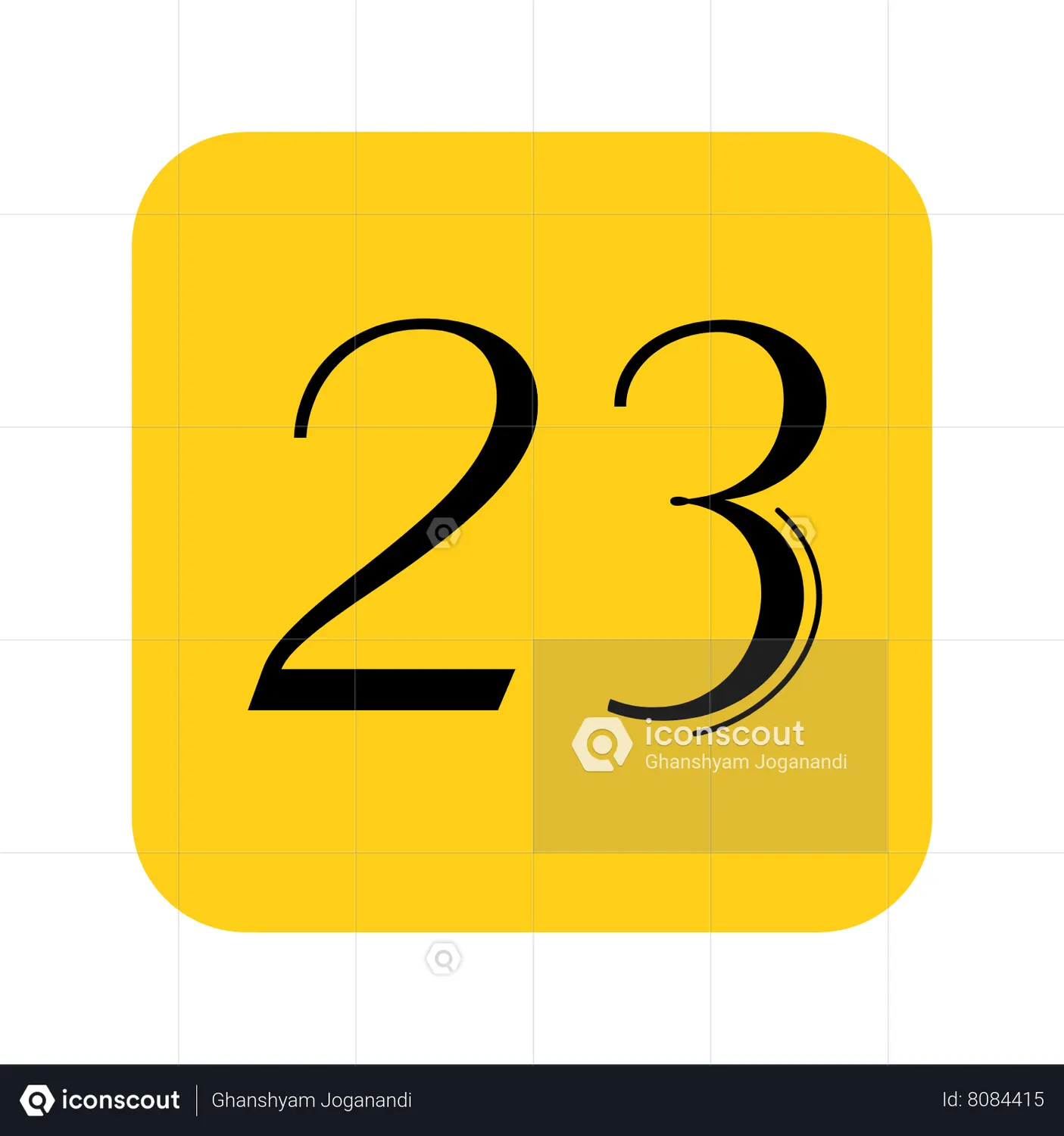 23 Number Animated Icon download in JSON, LOTTIE or MP4 format