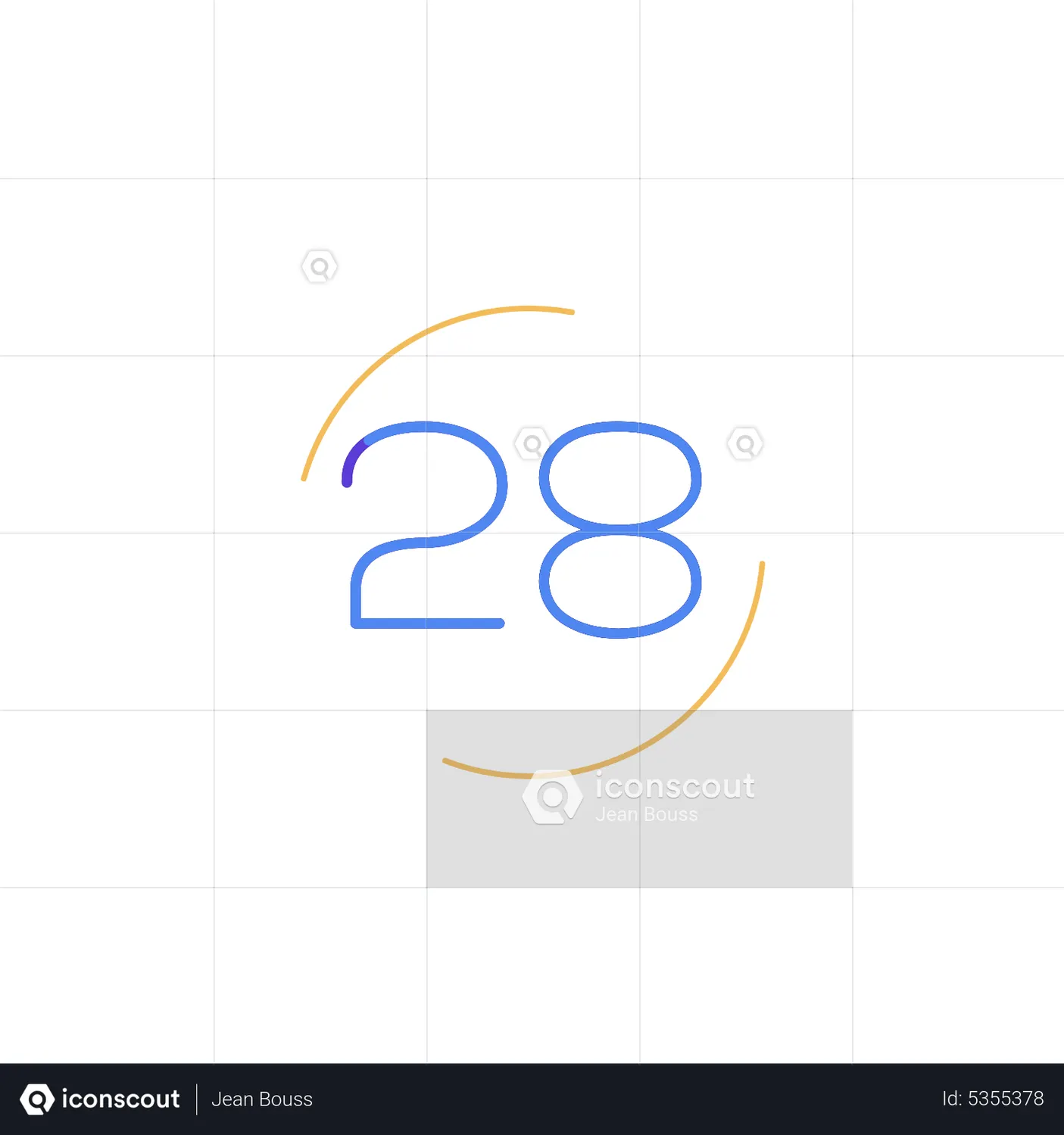 Number 28 Animated Icon download in JSON, LOTTIE or MP4 format