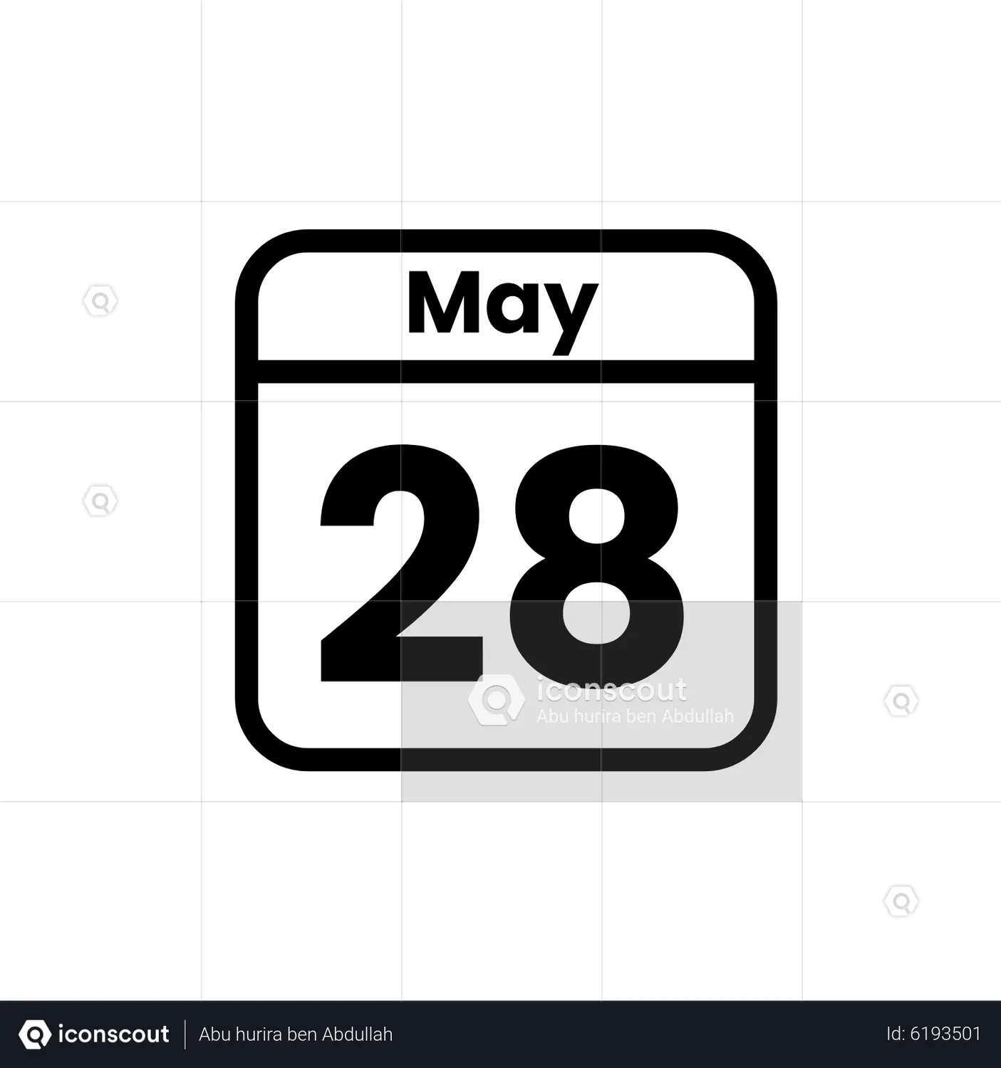 28 May Calendar Animated Icon download in JSON, LOTTIE or MP4 format
