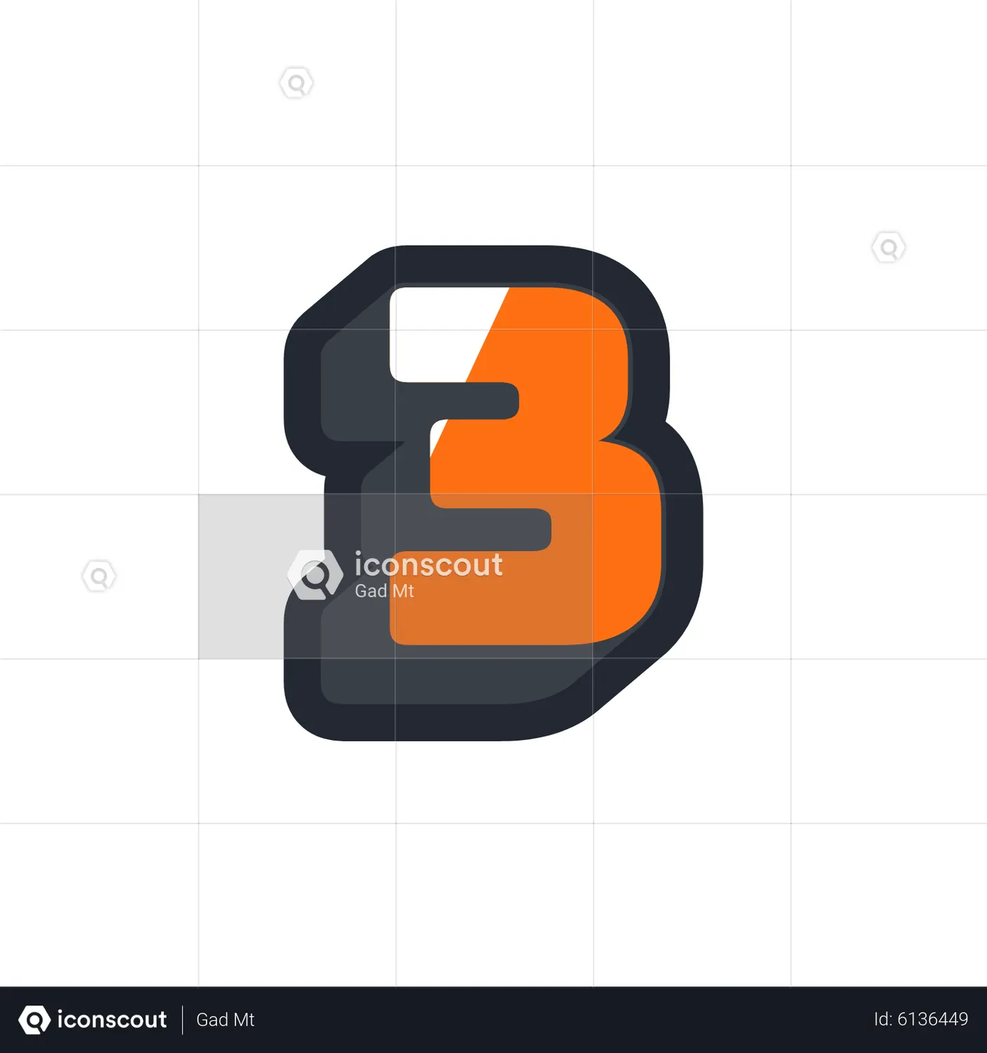 3 Number Animated Icon - Free Download Sign & Symbols Animated Icons