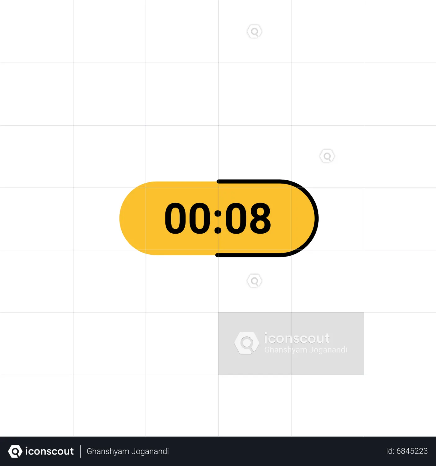 5 Second Timer Stopwatch Animated Icon download in JSON, LOTTIE or MP4 ...