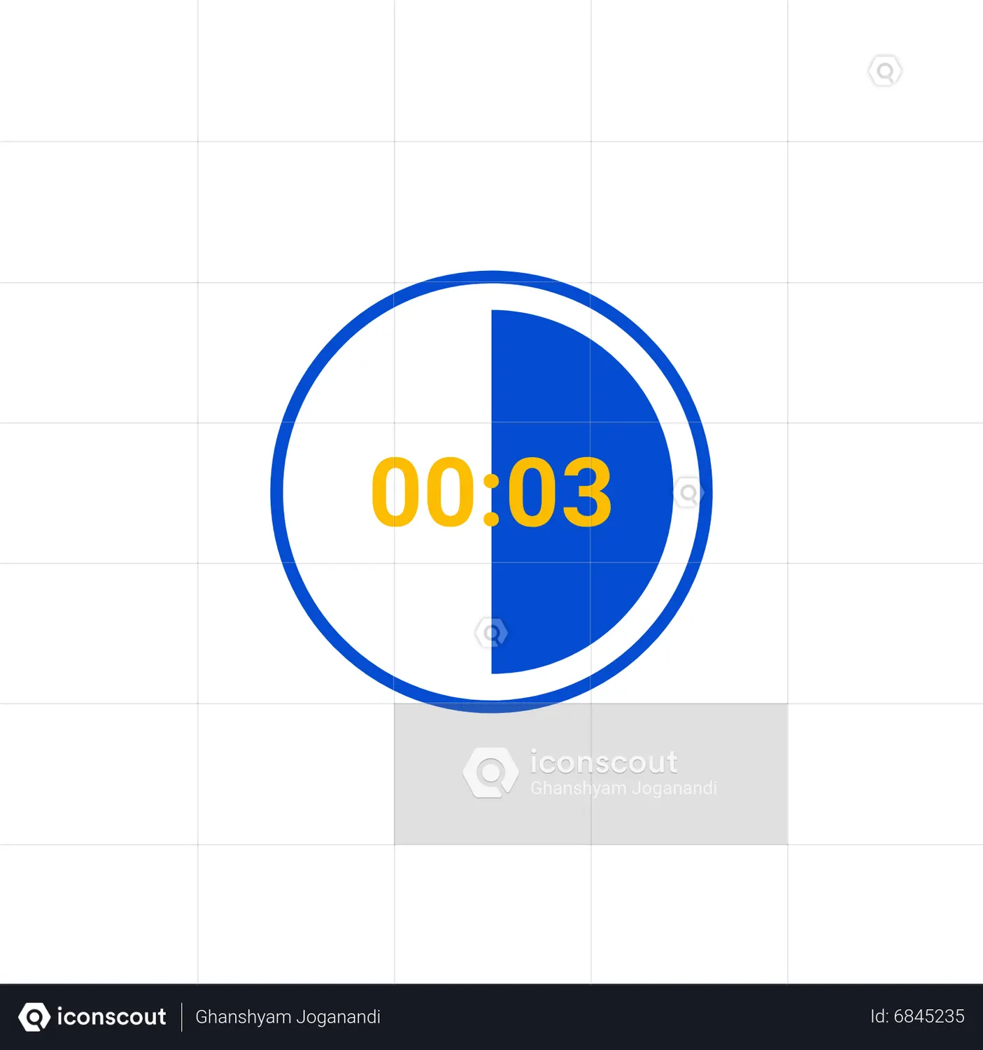 5 Second Timer Stopwatch Animated Icon download in JSON, LOTTIE or MP4 ...