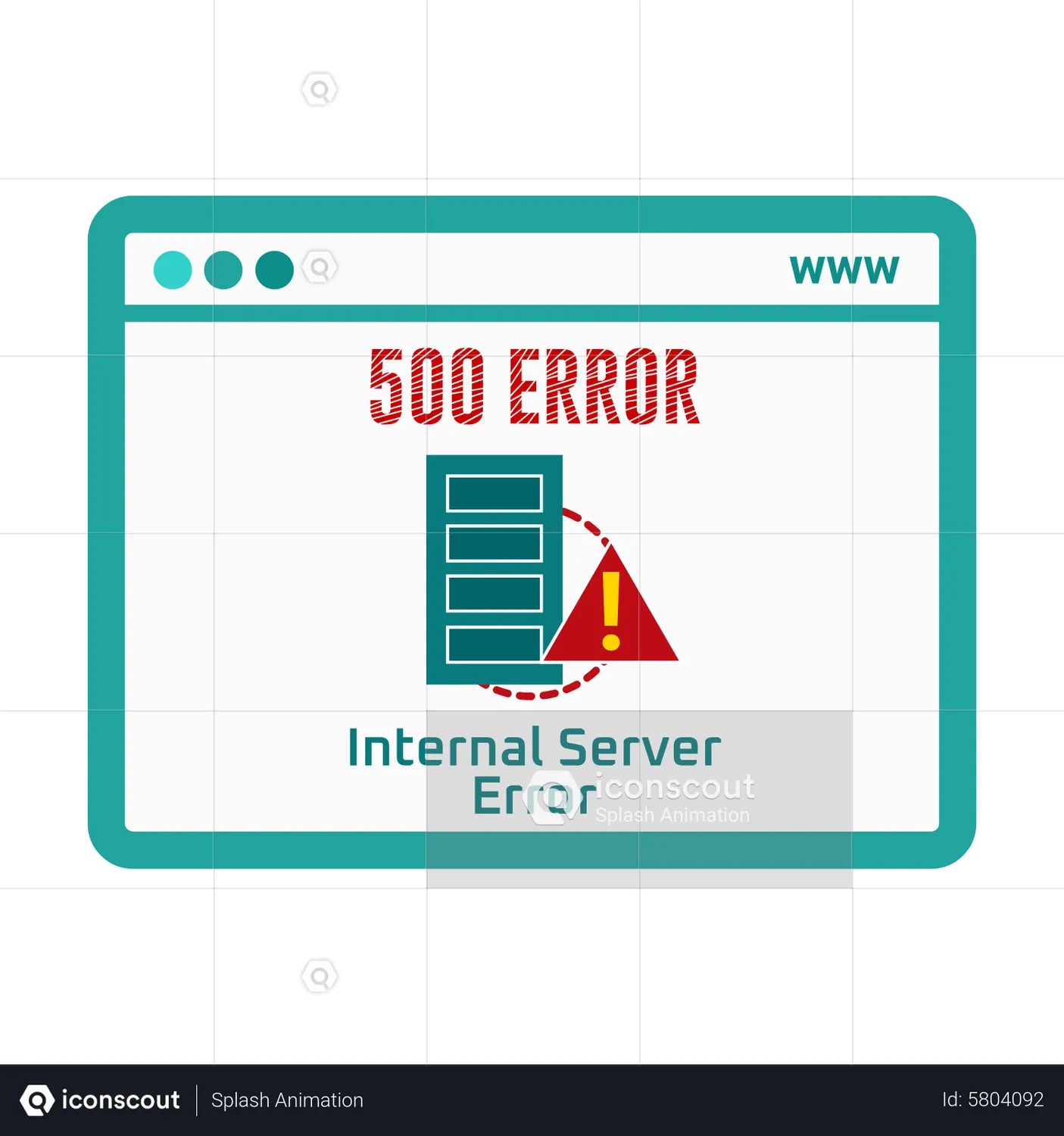 500 Error On Web Page Animated Icon - Free Download Design ...