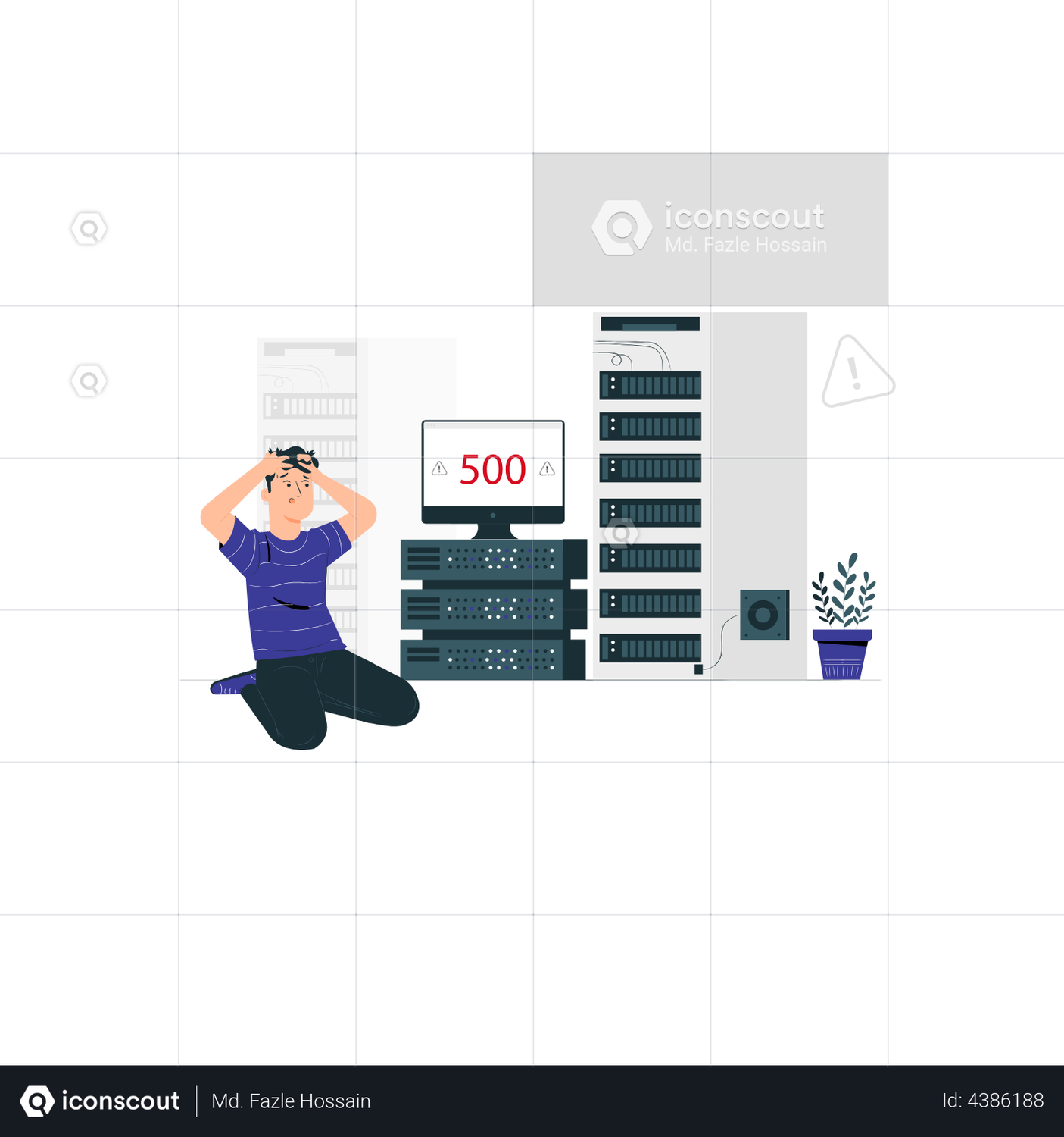 500 Internal Server Error response code Animation by Md. Fazle Hossain ...