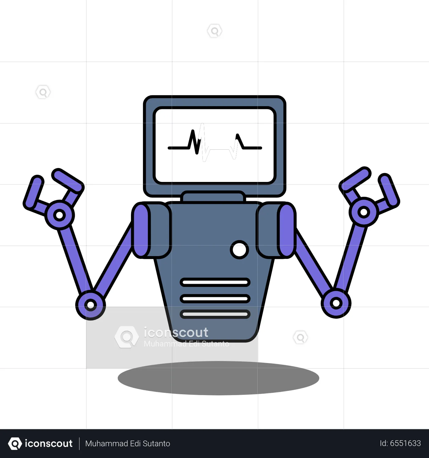 Ai Bot Animated Icon download in JSON, LOTTIE or MP4 format