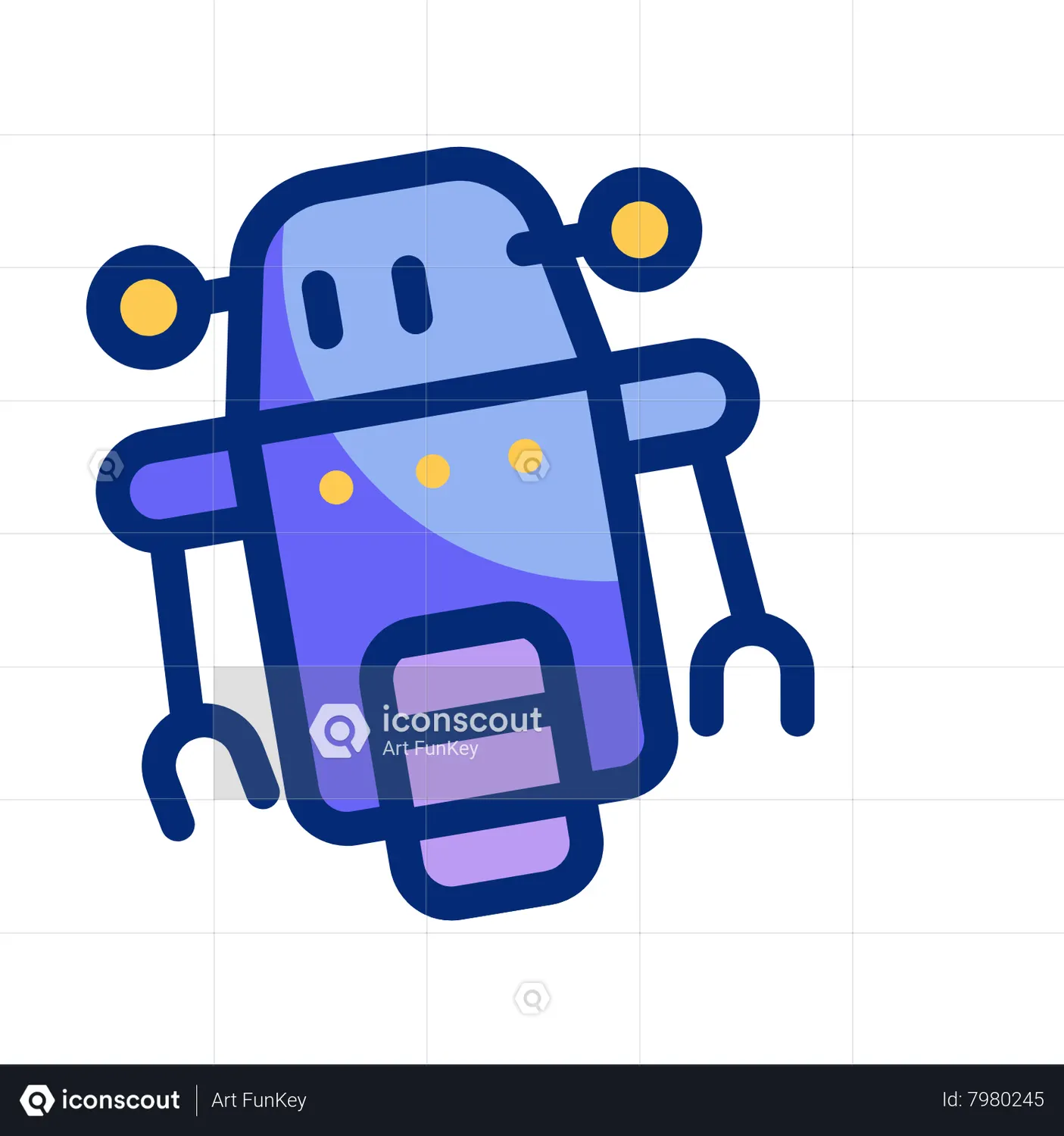 AI Bot Animated Icon download in JSON, LOTTIE or MP4 format