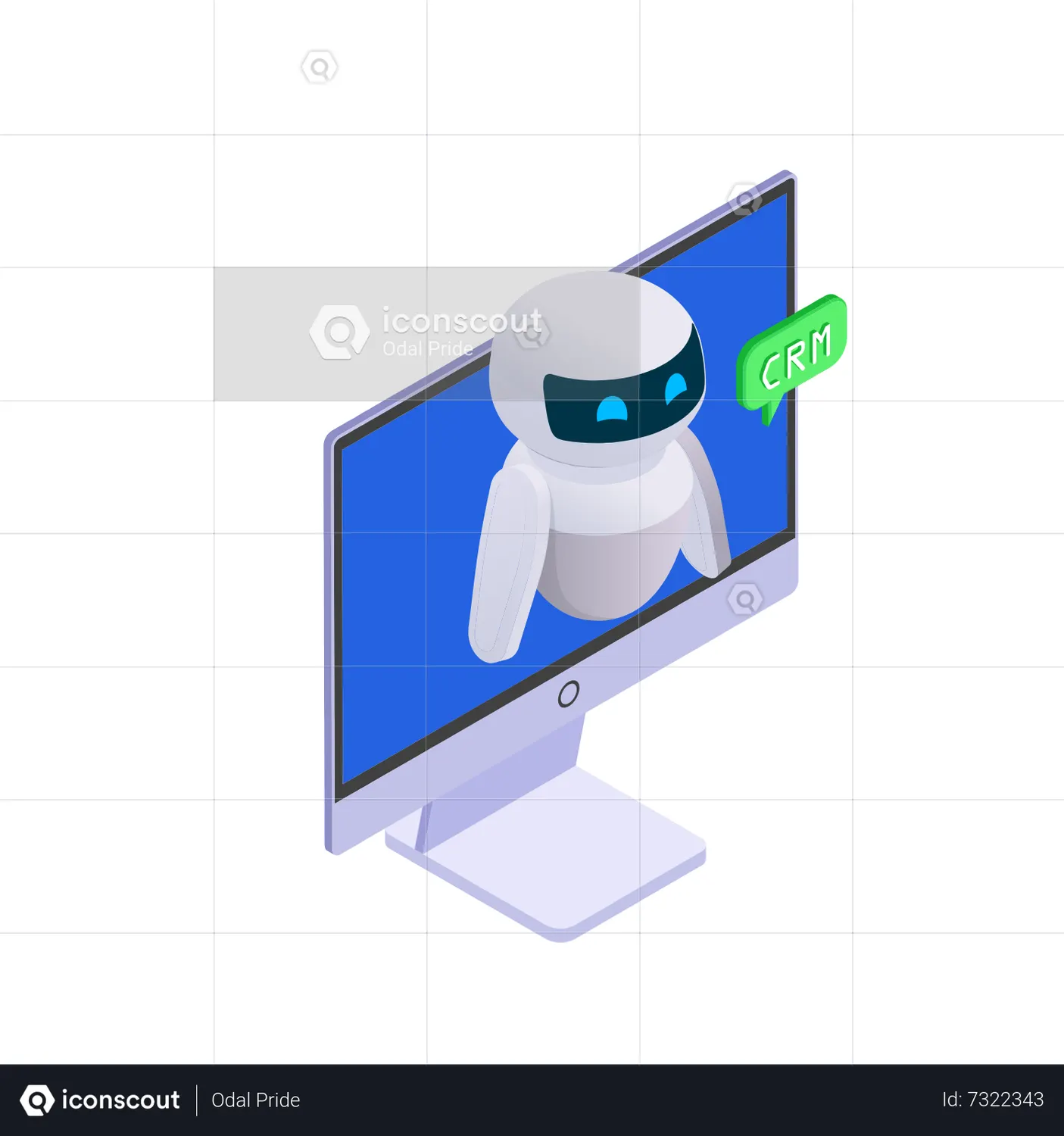 Ai Crm Animated Illustration download in JSON, LOTTIE or MP4 format