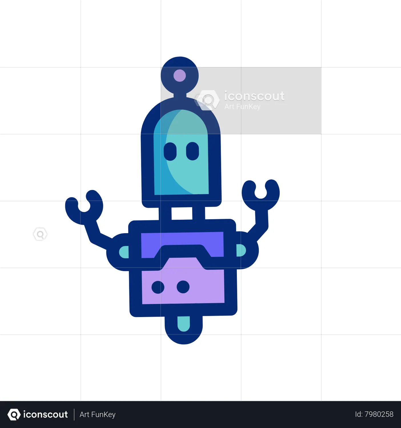 AI Robot Animated Icon download in JSON, LOTTIE or MP4 format