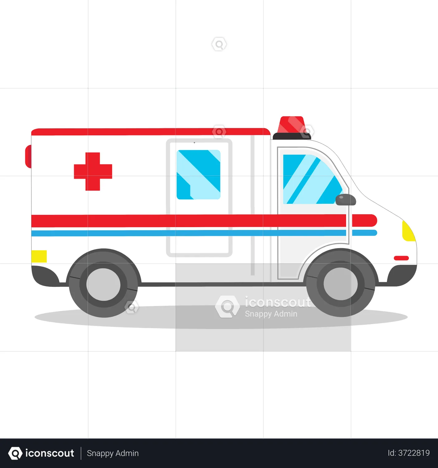 Ambulance Animated Icon download in JSON, LOTTIE or MP4 format