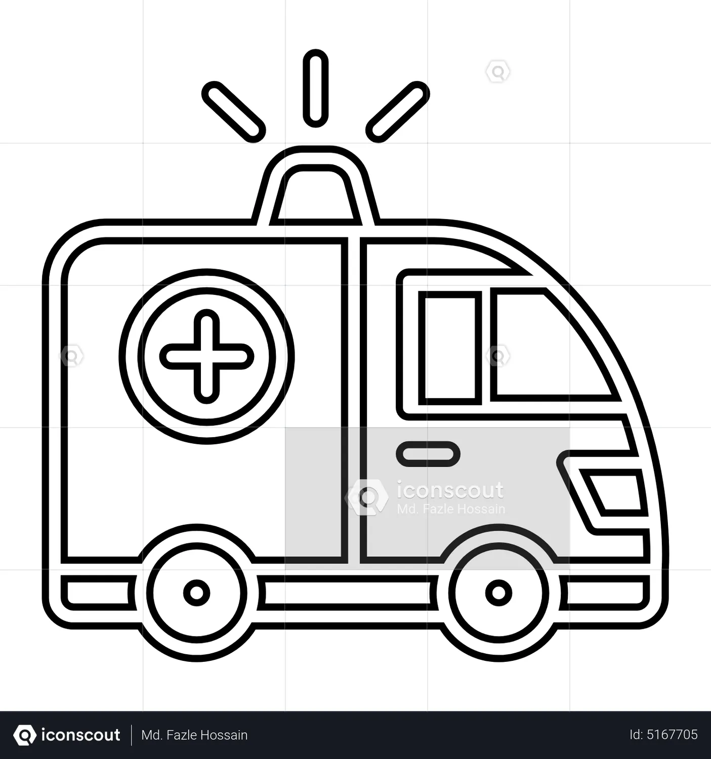 Ambulance Animated Icon download in JSON, LOTTIE or MP4 format