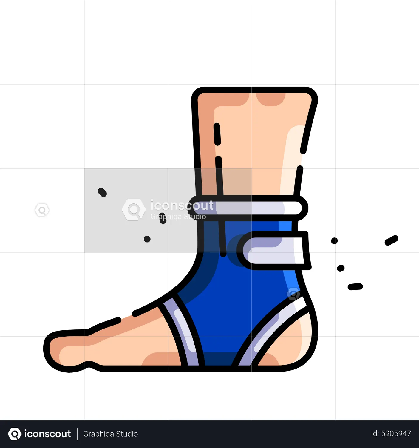 Ankle Brace Animated Icon download in JSON, LOTTIE or MP4 format