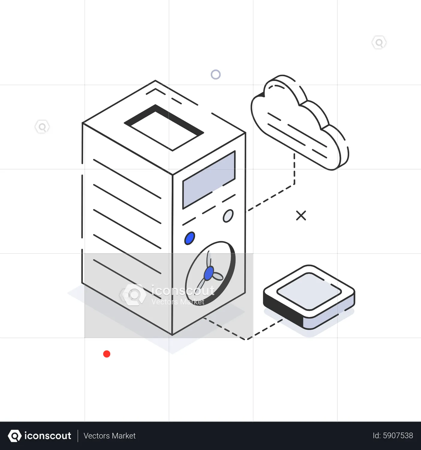 Api Server Animated Icon download in JSON, LOTTIE or MP4 format