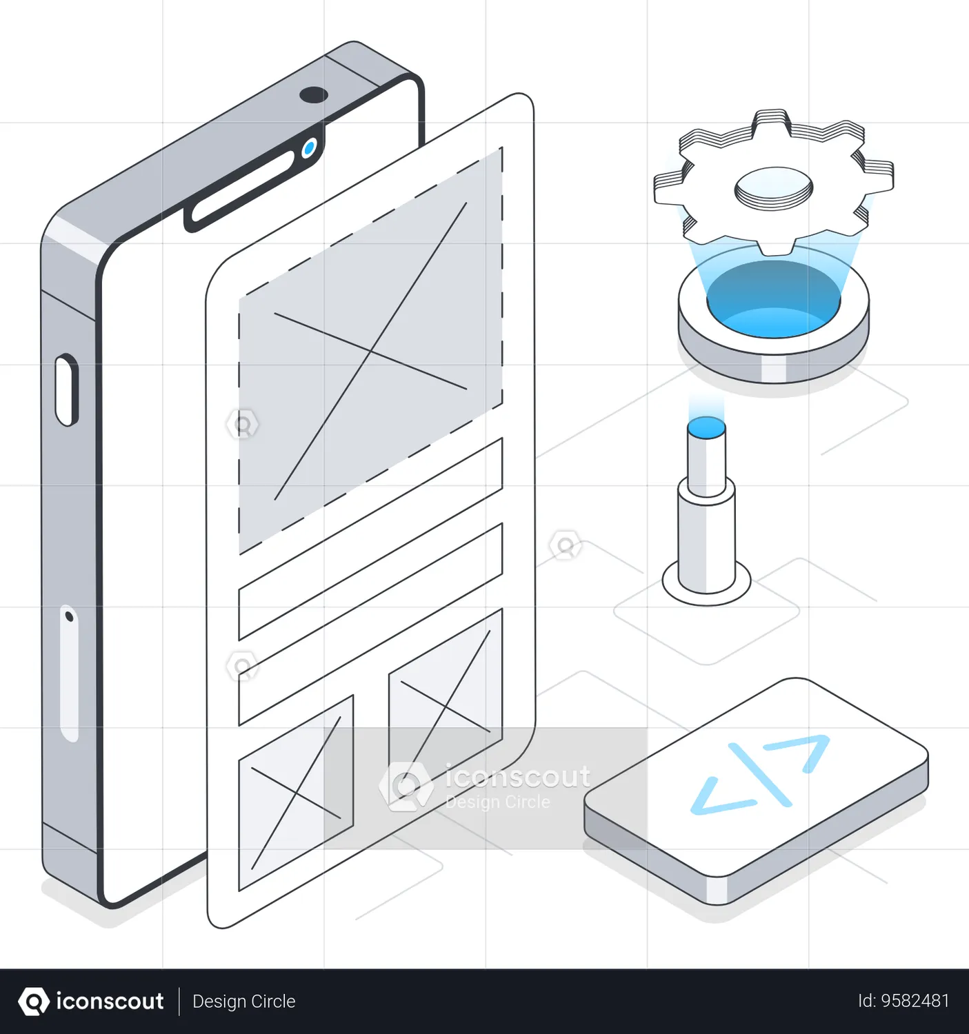 App Wireframe Animation - Free Download Design & Development Animations ...
