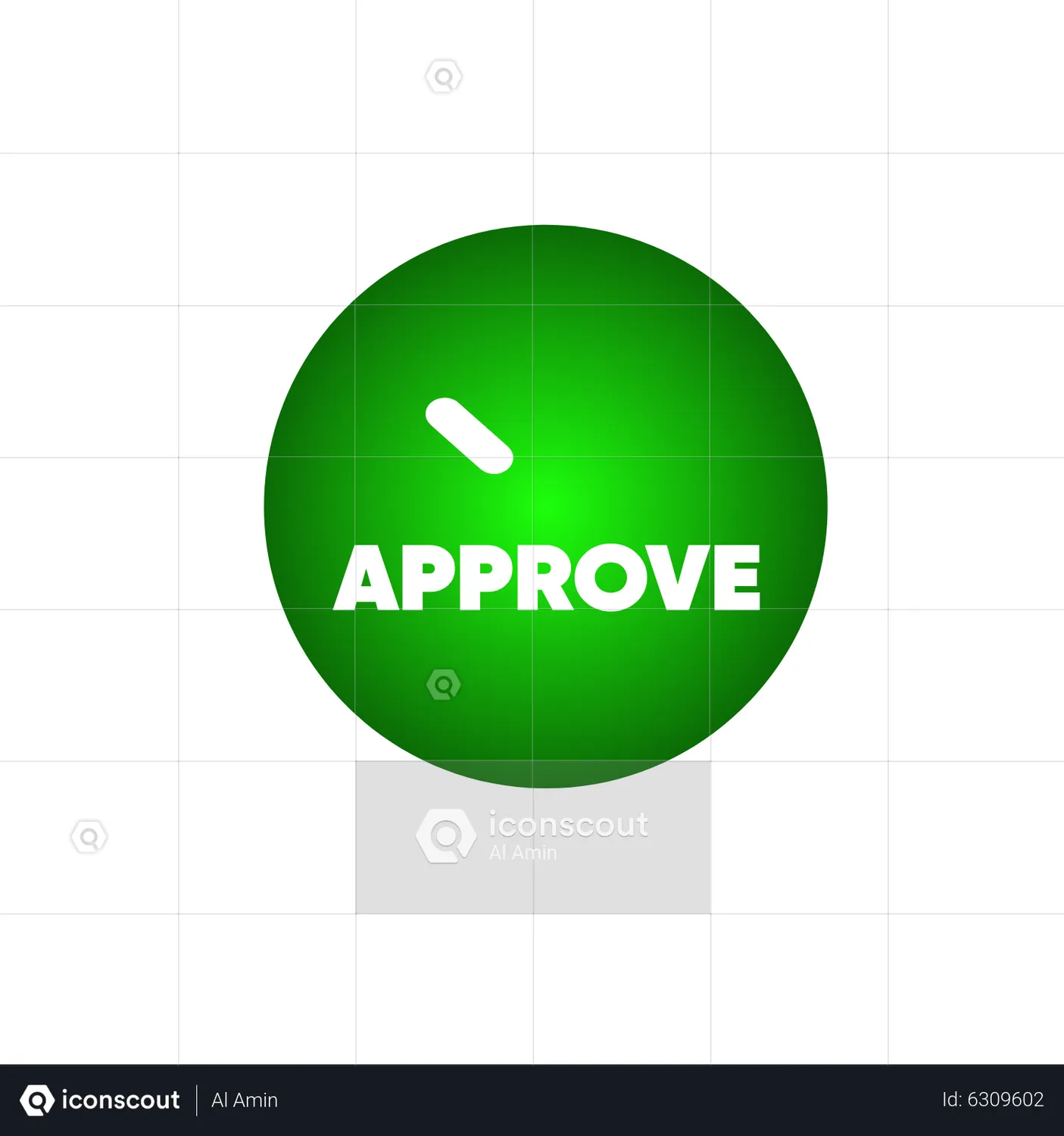 Approve Tick Animated Icon download in JSON, LOTTIE or MP4 format