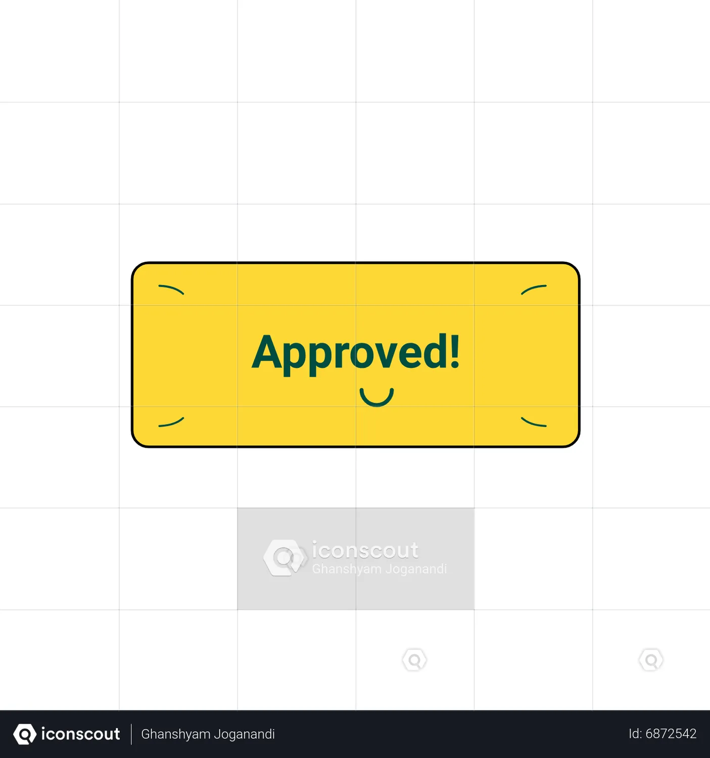 Approved Message Animated Icon download in JSON, LOTTIE or MP4 format