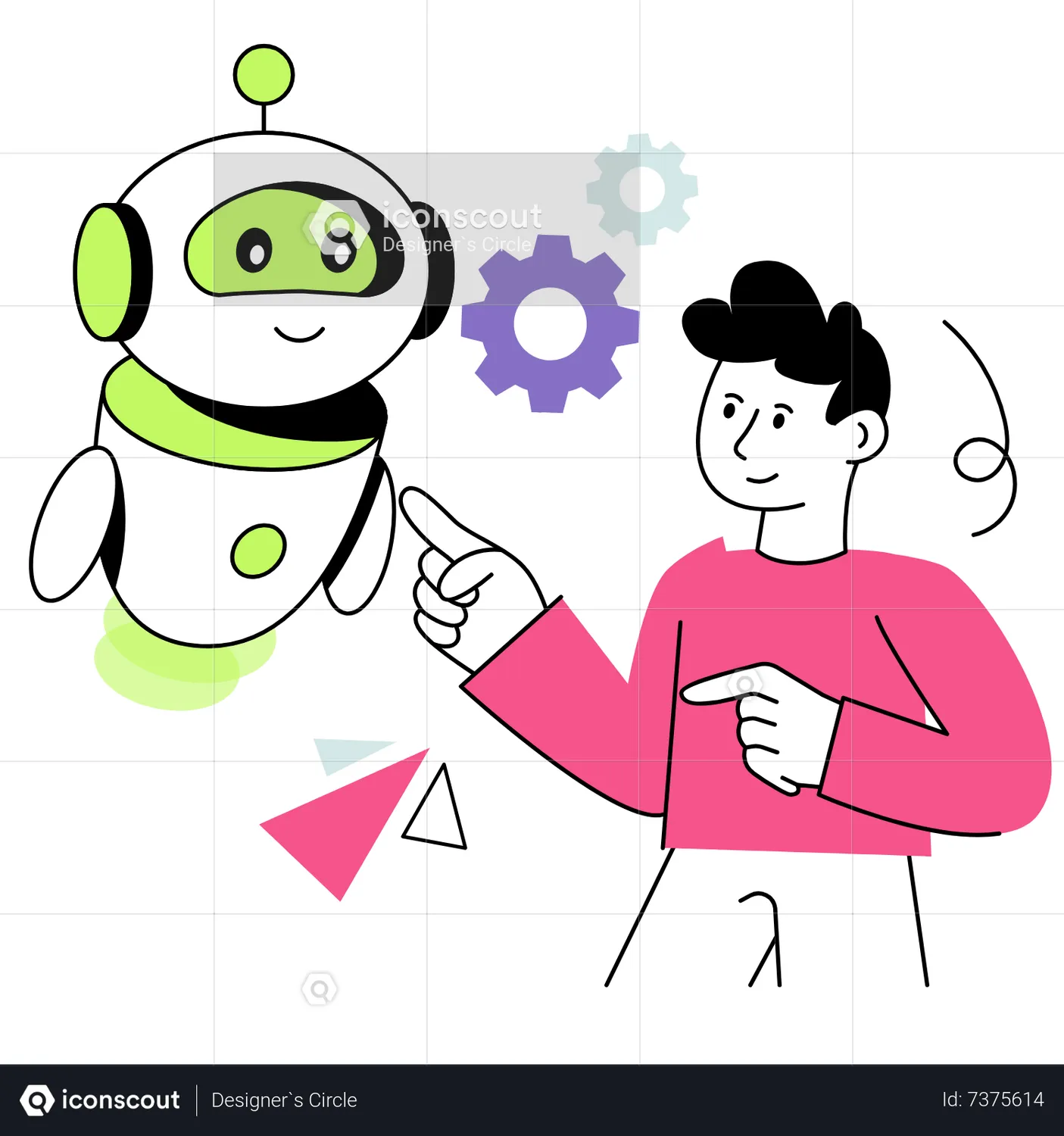 Artificial Intelligence Animated Illustration download in JSON, LOTTIE ...