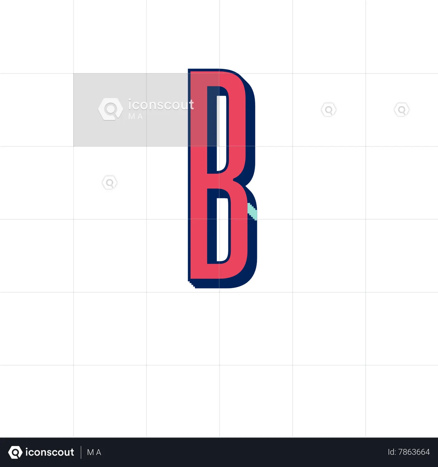 B Letter Animated Icon download in JSON, LOTTIE or MP4 format