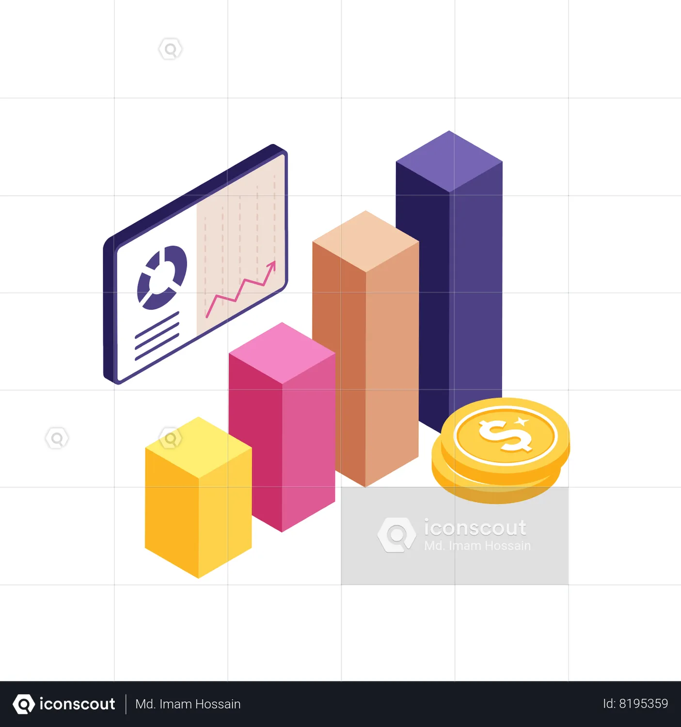 Bar Chart Animated Icon - Free Download Business Animated Icons | IconScout