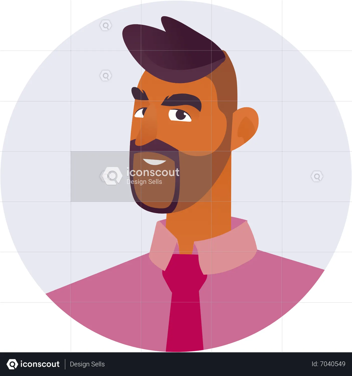 Male avatar Animated Icon download in JSON, LOTTIE or MP4 format