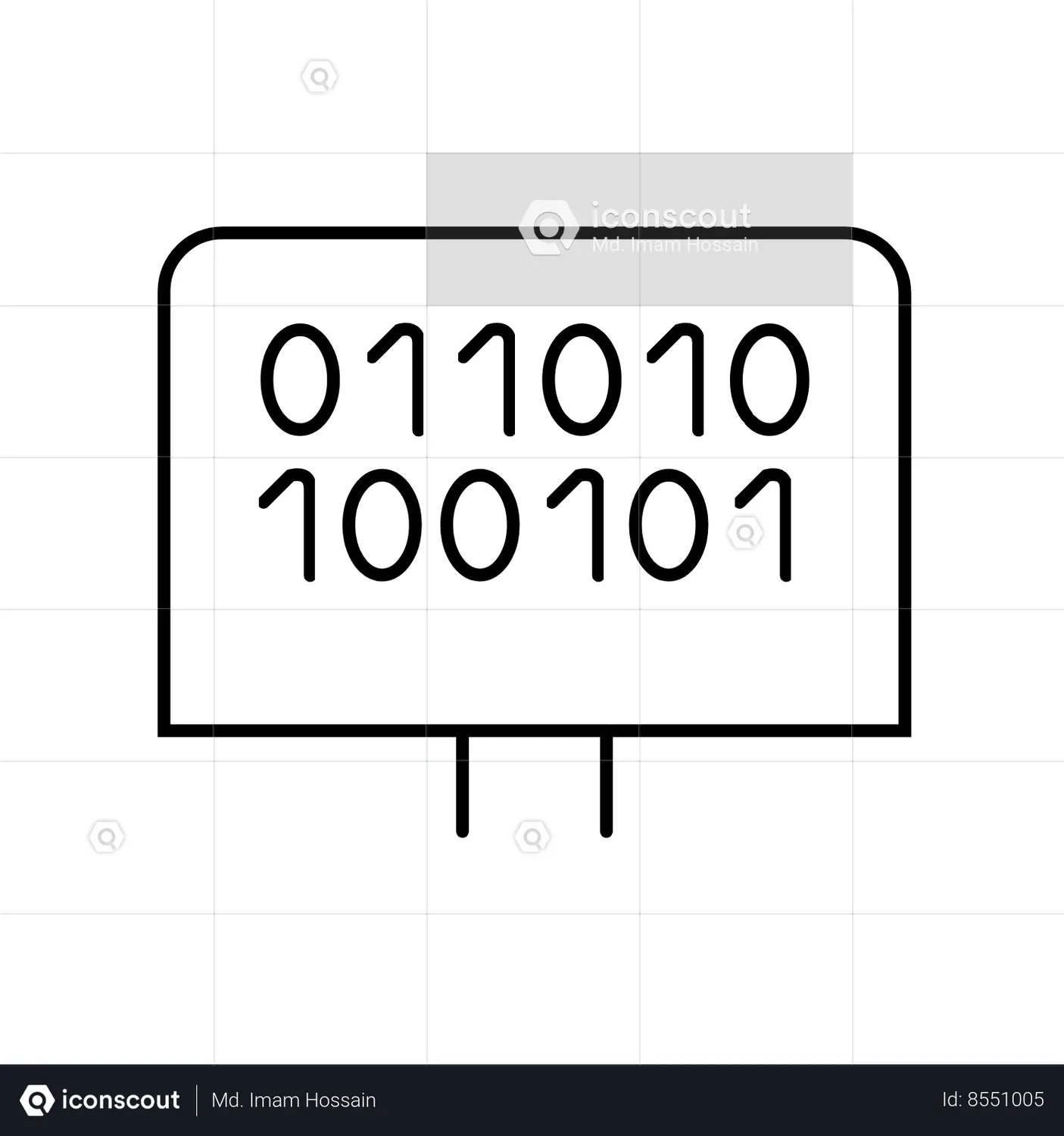Binary Animated Icon download in JSON, LOTTIE or MP4 format
