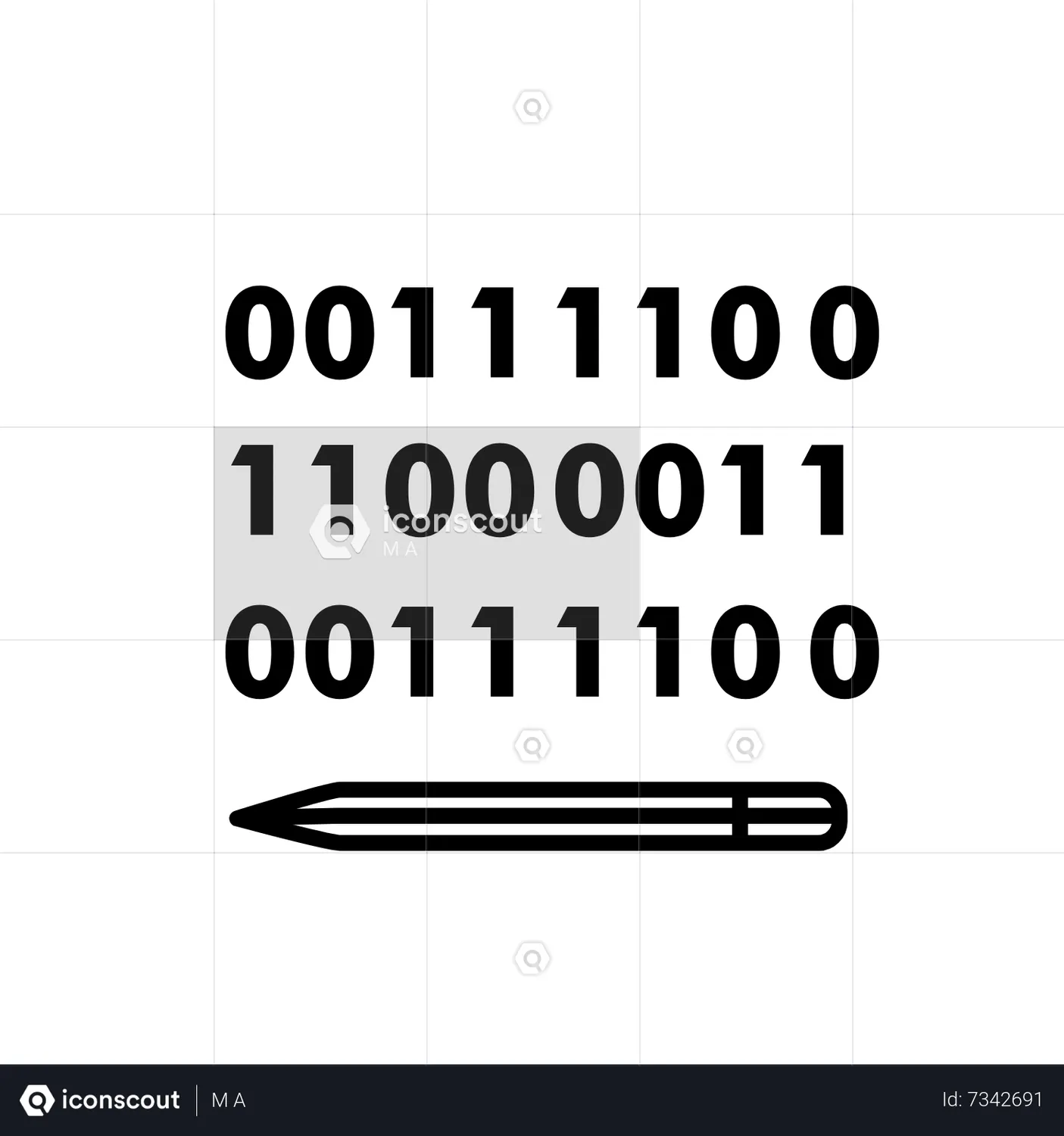 Binary Code Animated Icon download in JSON, LOTTIE or MP4 format
