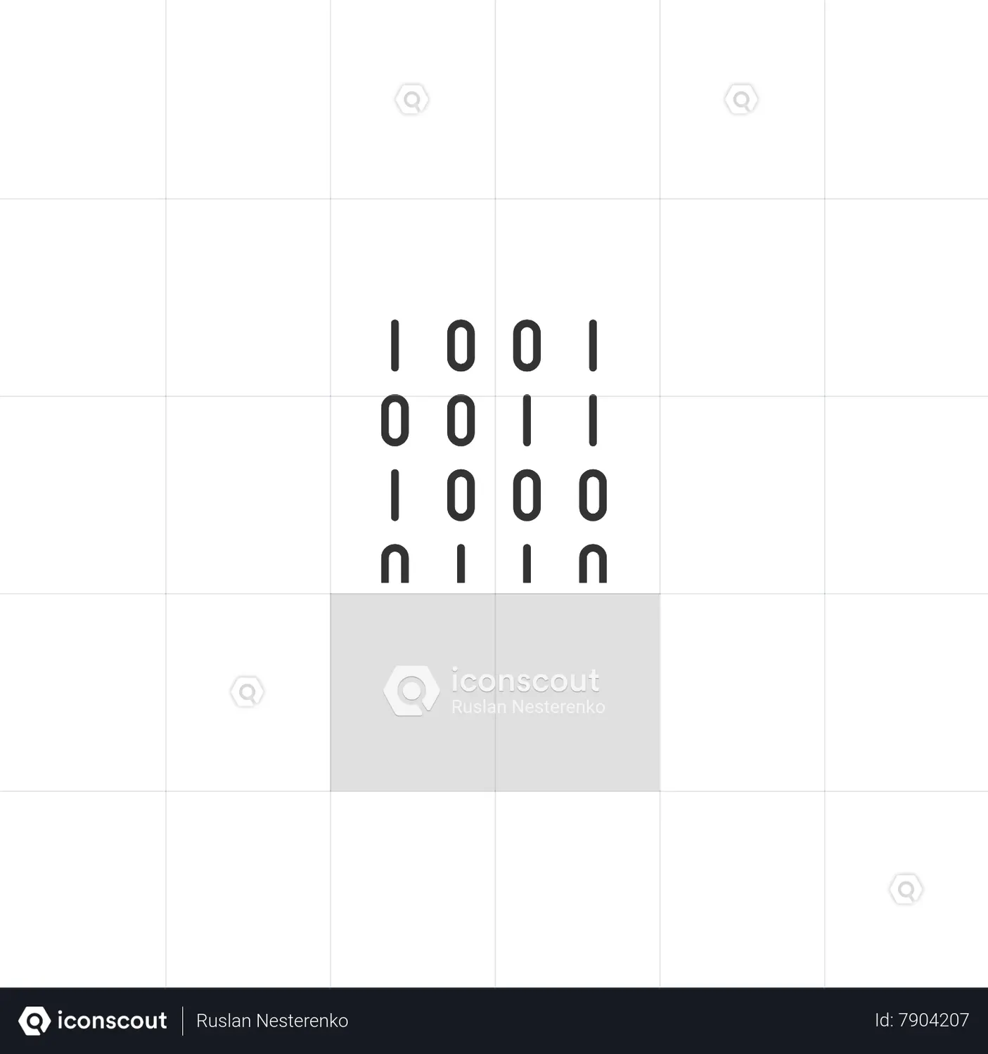 Binary code Animated Icon download in JSON, LOTTIE or MP4 format