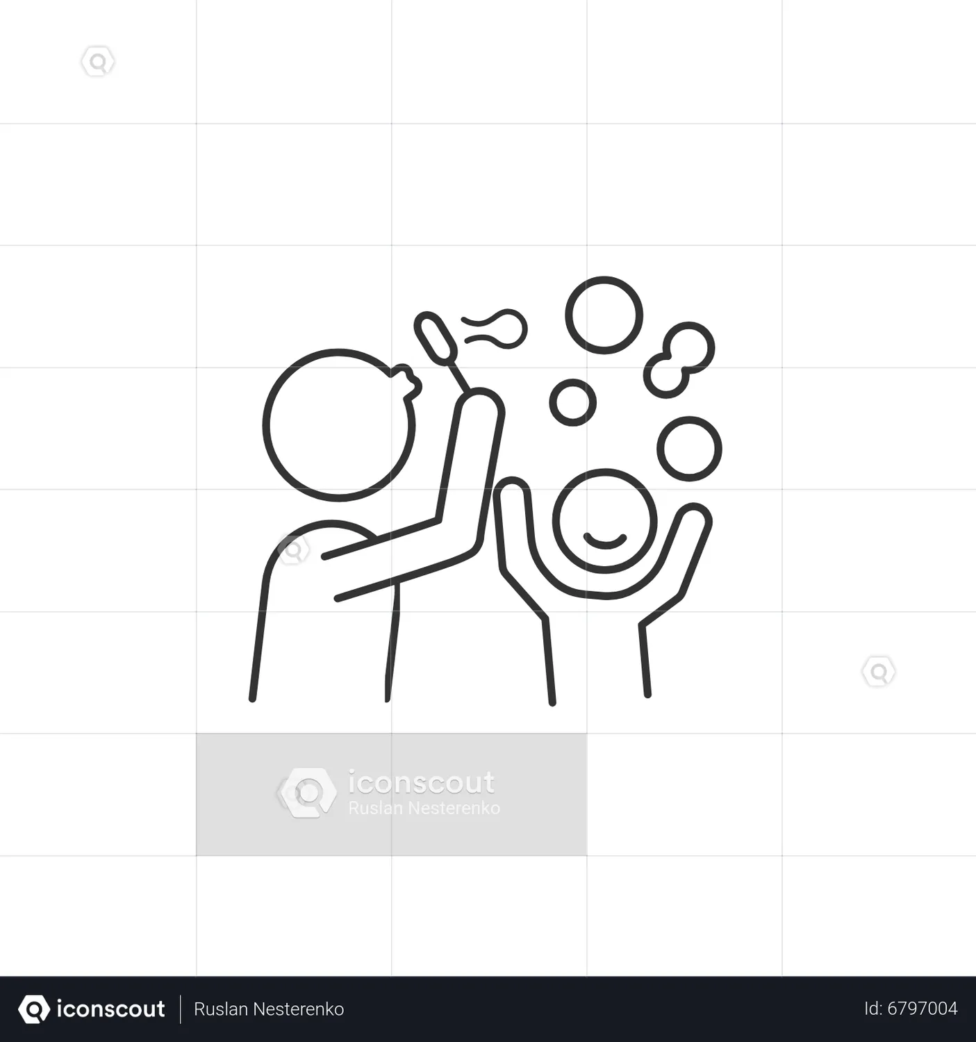 Blow bubbles together Animated Icon download in JSON, LOTTIE or MP4 format