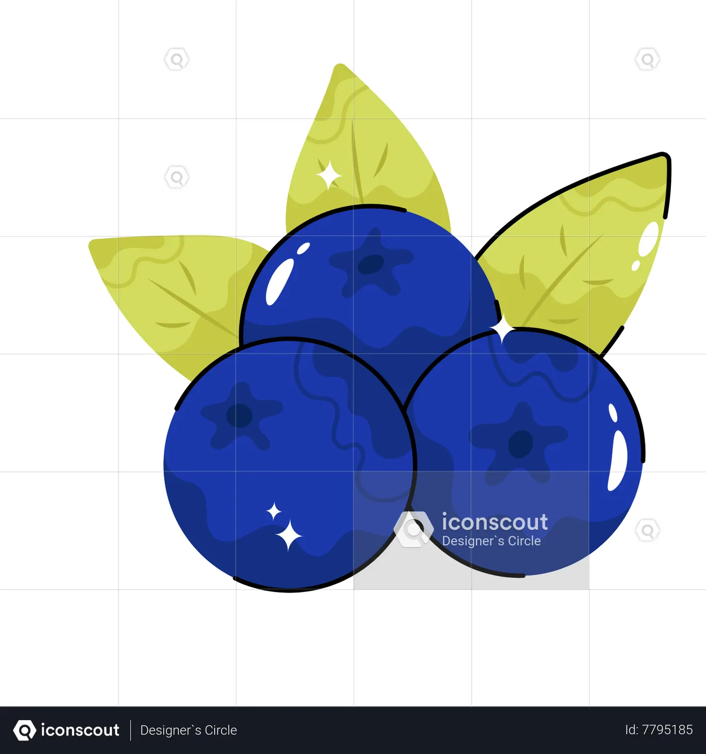 Blueberry Animated Icon download in JSON, LOTTIE or MP4 format