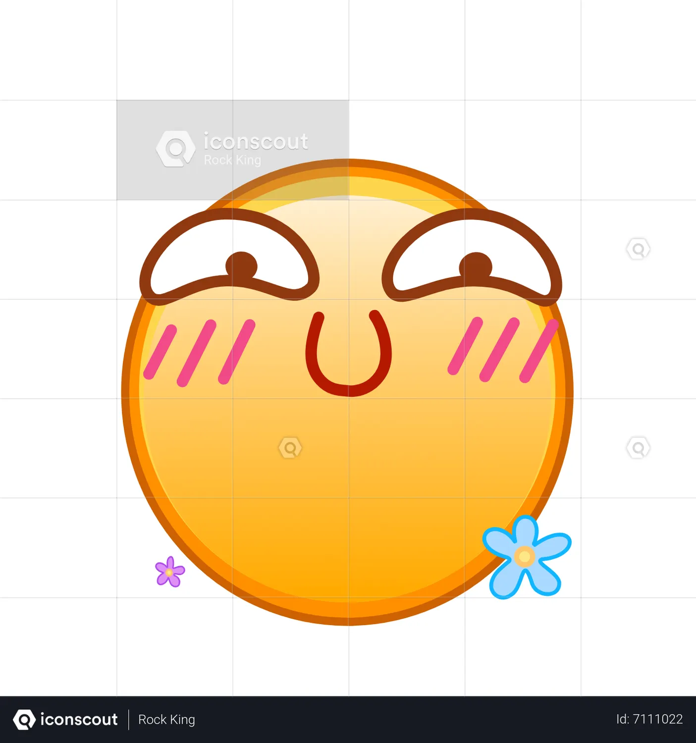 Blush Emoji Emoji Animated Icon download in JSON, LOTTIE or MP4 format