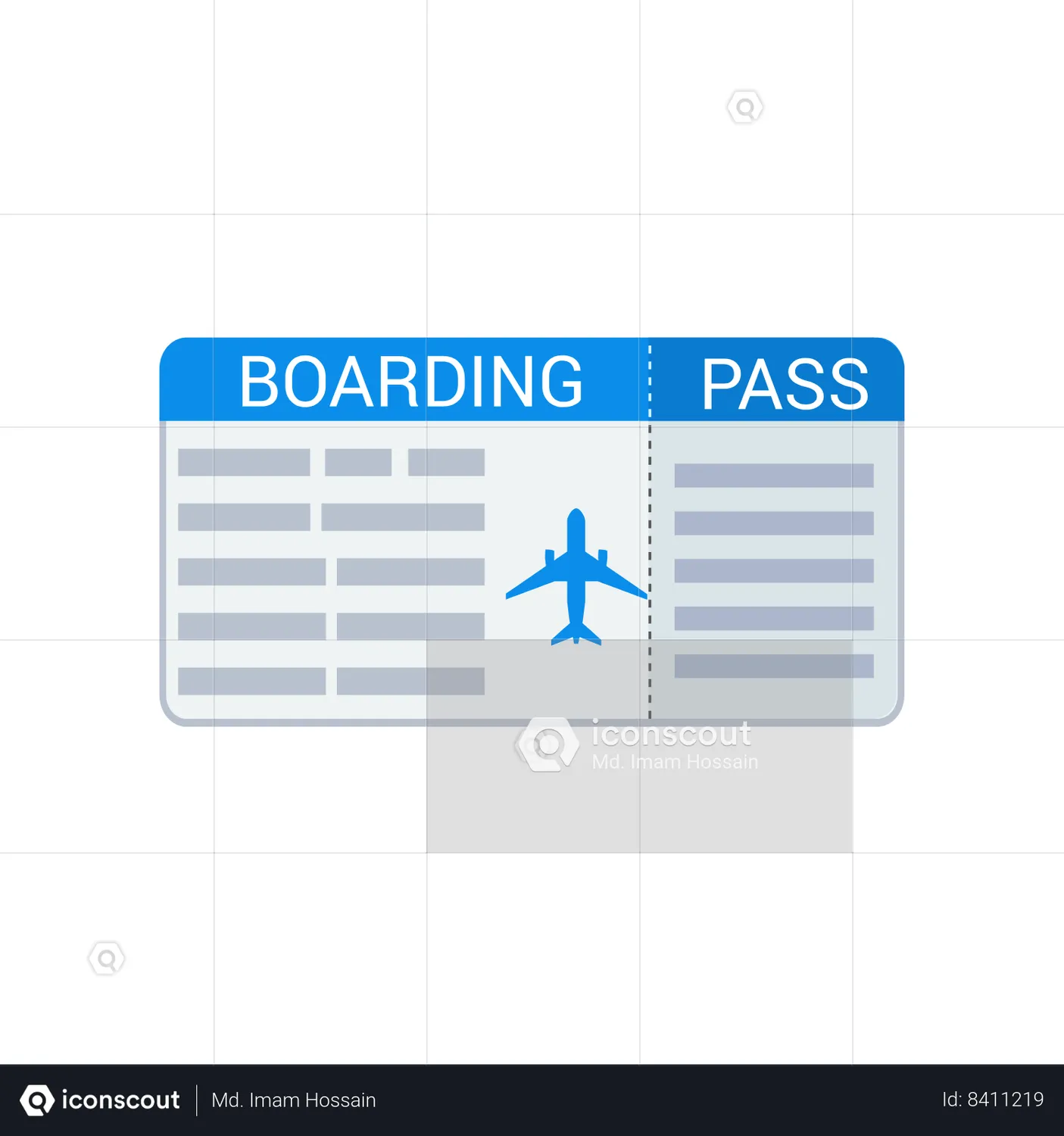 Boarding Pass Animated Icon download in JSON, LOTTIE or MP4 format