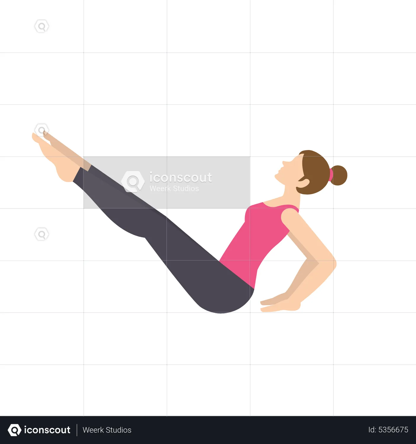 Boat Pose Animation - Free Download Gym & Fitness Animations 