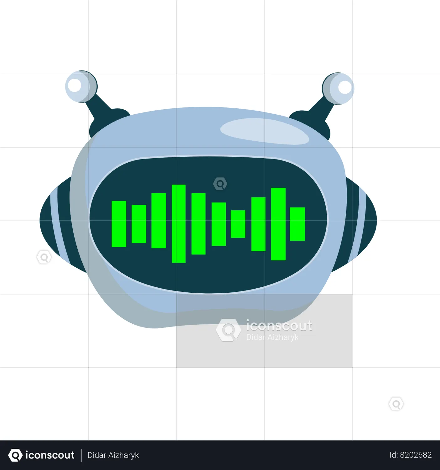 Bot voice record Animated Icon download in JSON, LOTTIE or MP4 format