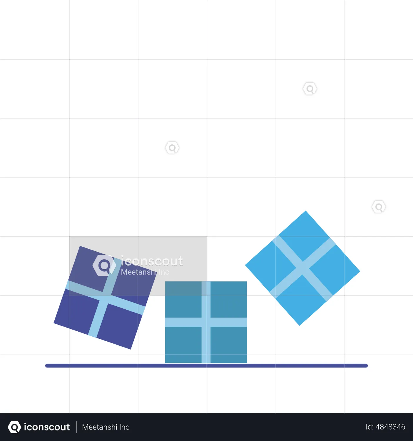 Box Falling from Top Animated Icon download in JSON, LOTTIE or MP4 format