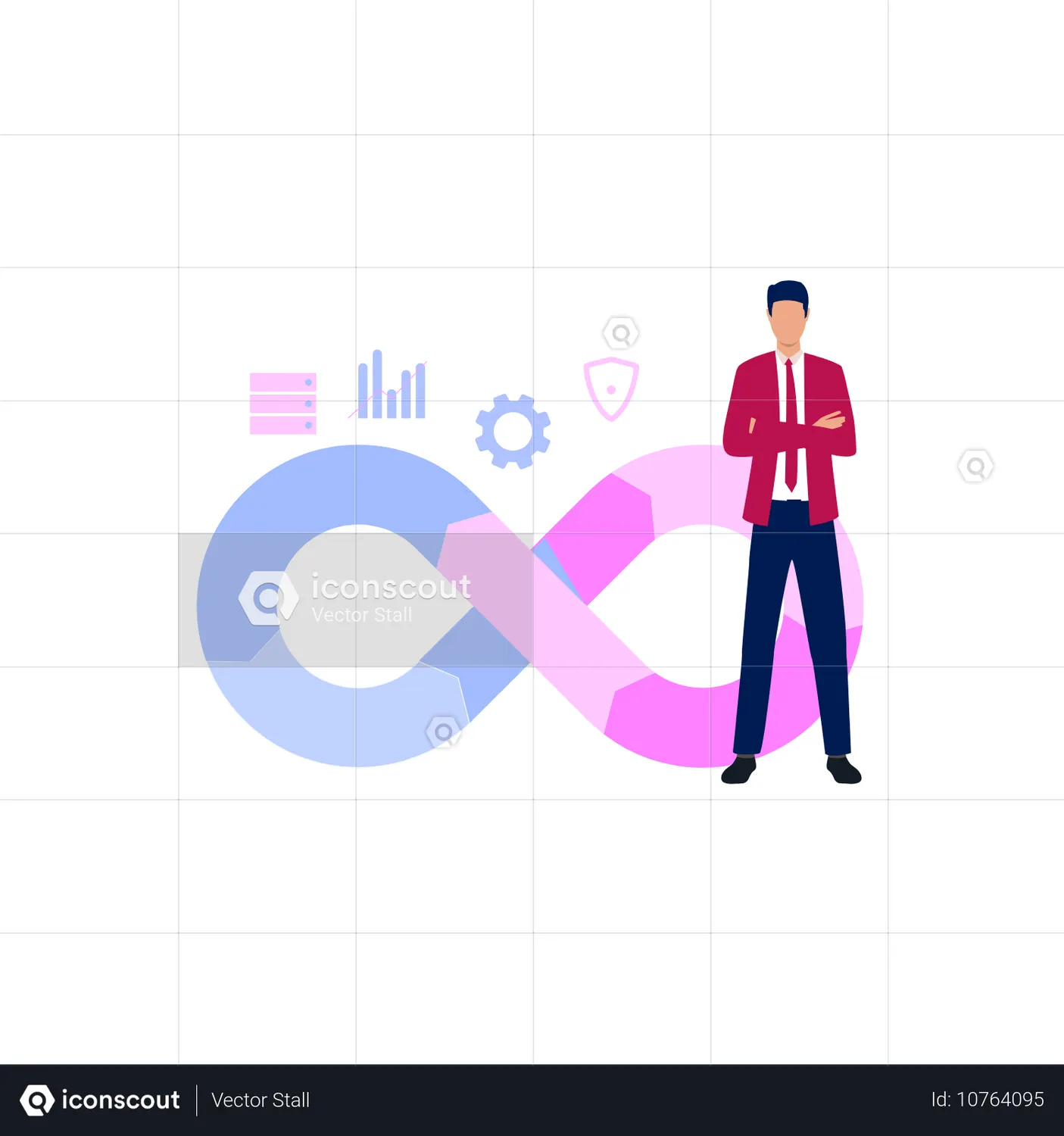 Boy Is Standing In Front Of Software Development Sign Animation - Free ...