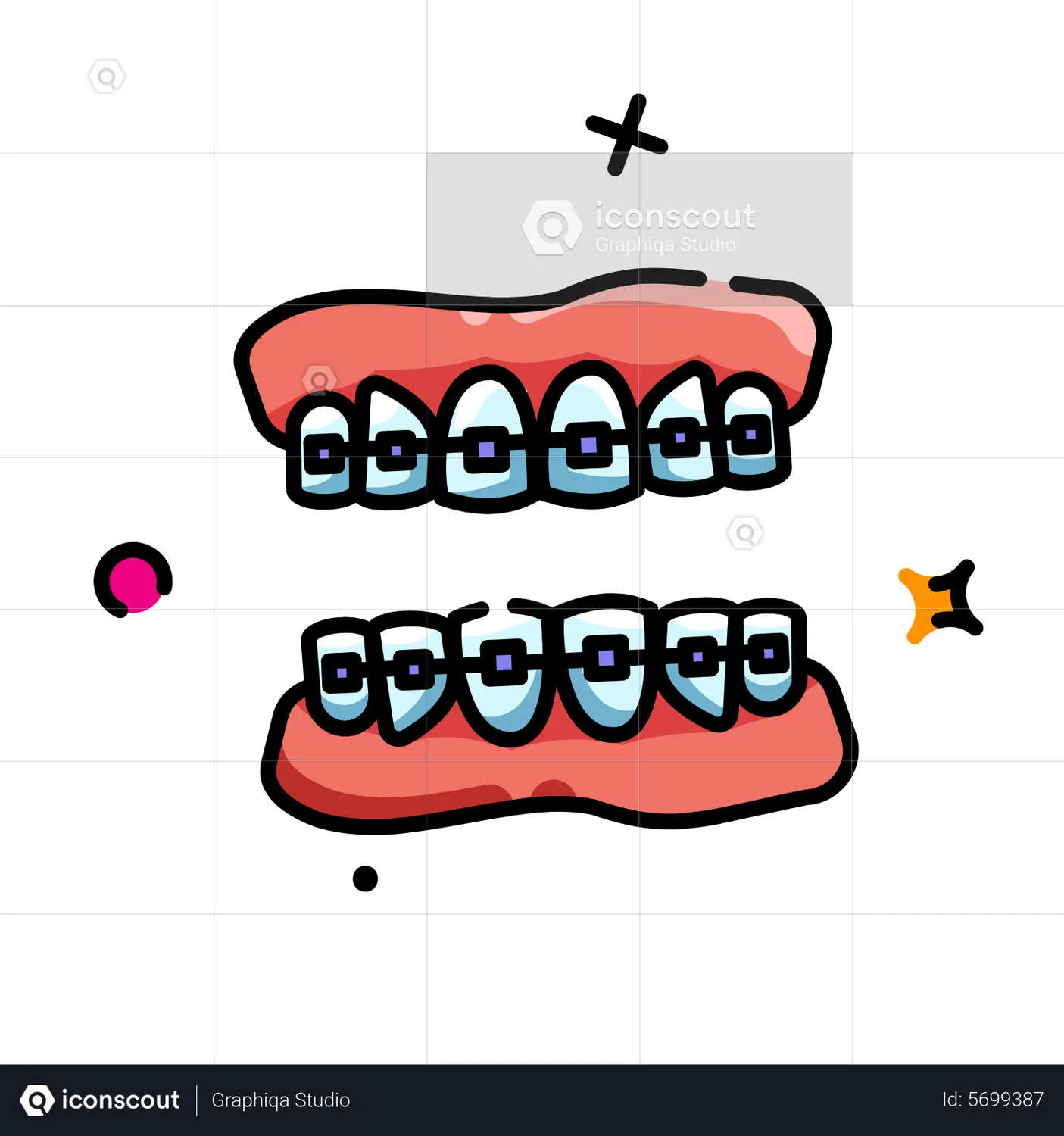 Braces Animated Icon download in JSON, LOTTIE or MP4 format