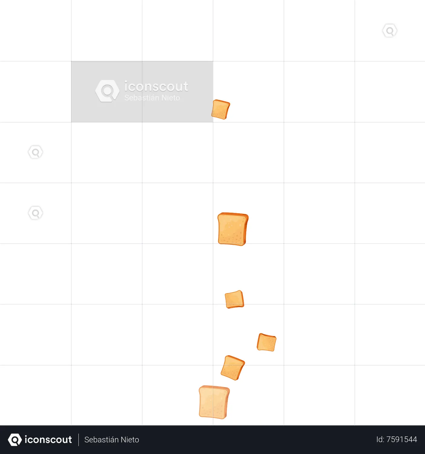 Breadslice Emoji Animated Icon download in JSON, LOTTIE or MP4 format