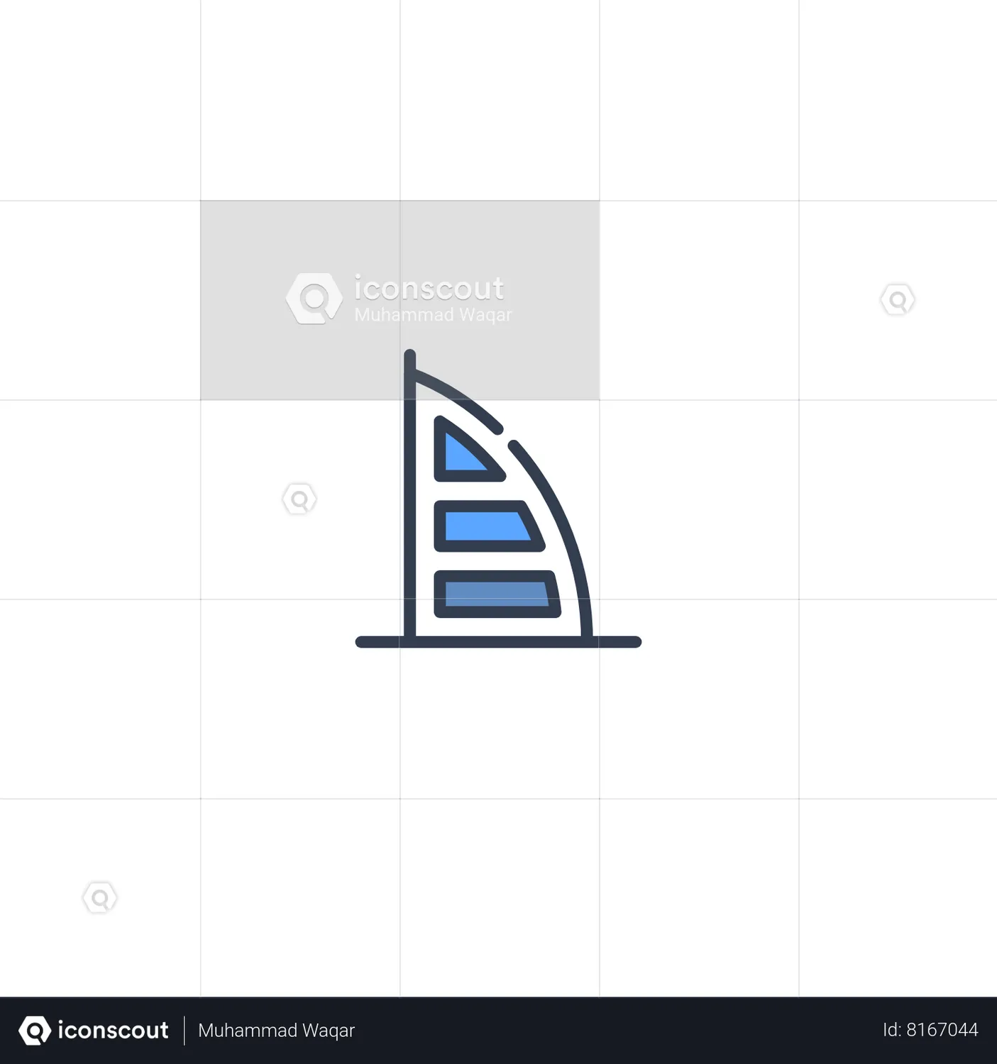 Burj al arab Animated Icon download in JSON, LOTTIE or MP4 format