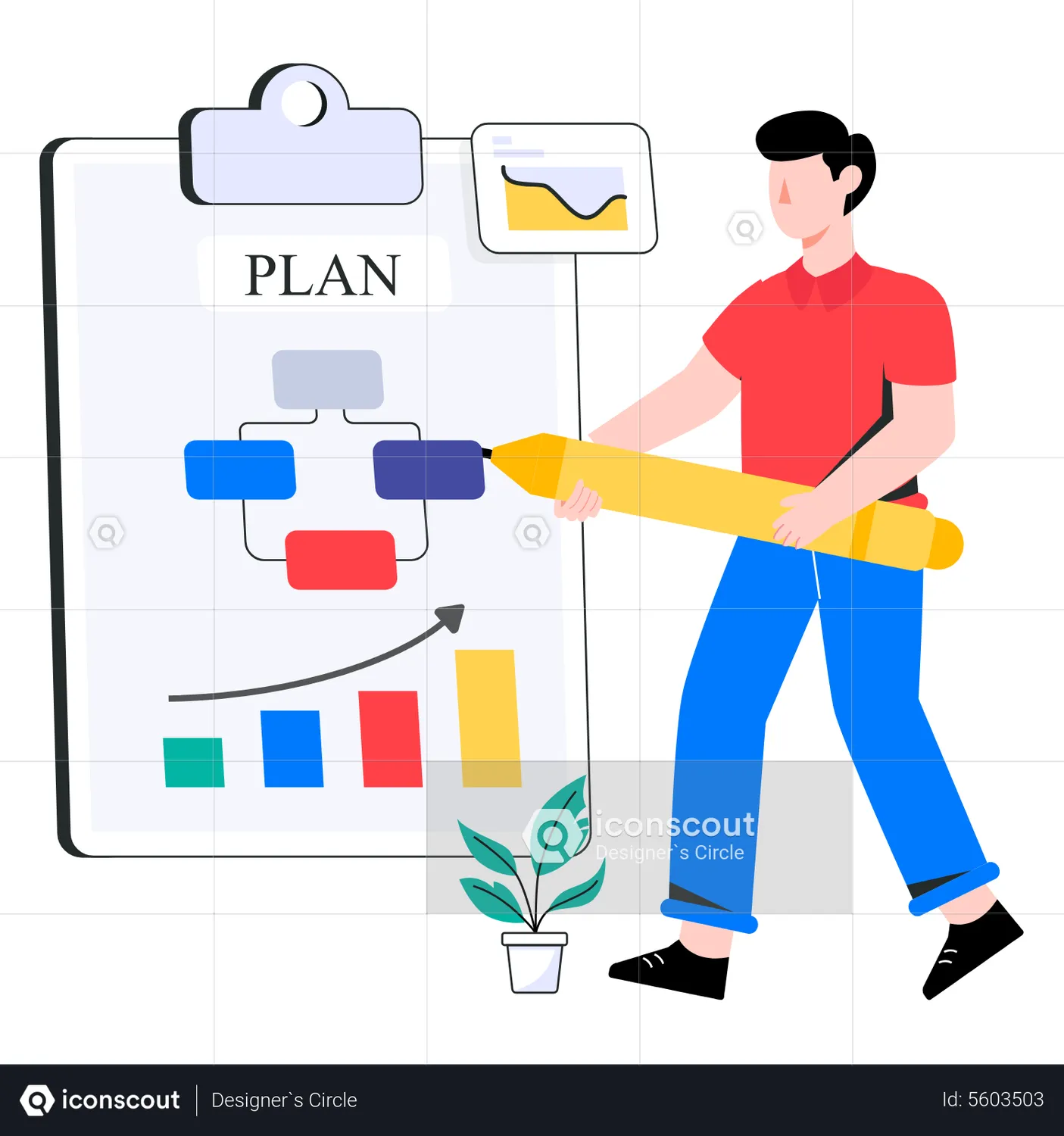 Business Planning Animated Illustration download in JSON, LOTTIE or MP4 ...