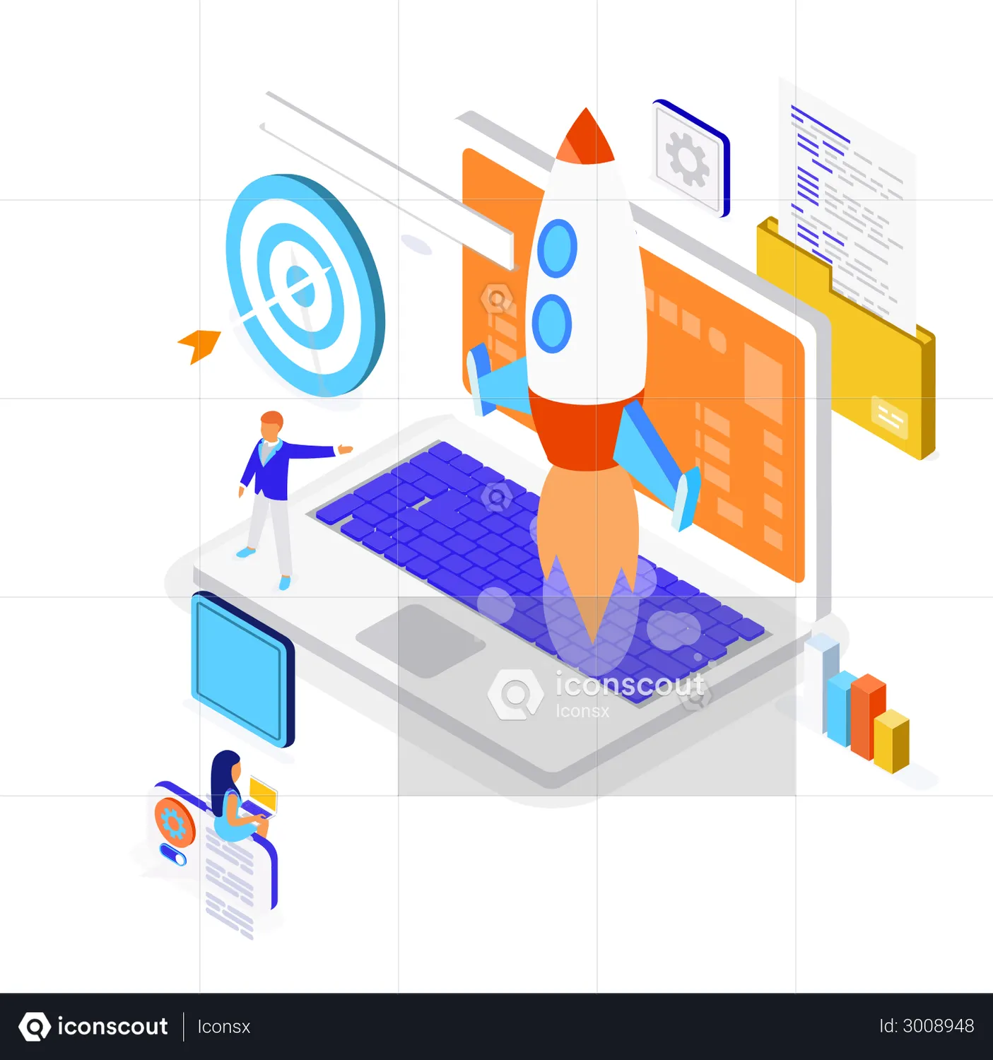 Business Startup Animation - Free Download Business Animations | IconScout