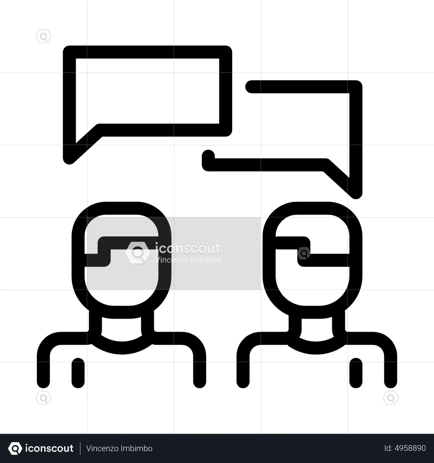 Business Talk Animated Icon download in JSON, LOTTIE or MP4 format