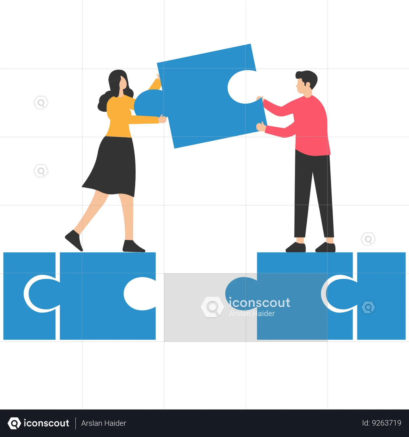 Business teamwork Animated Illustration download in JSON, LOTTIE or MP4 ...