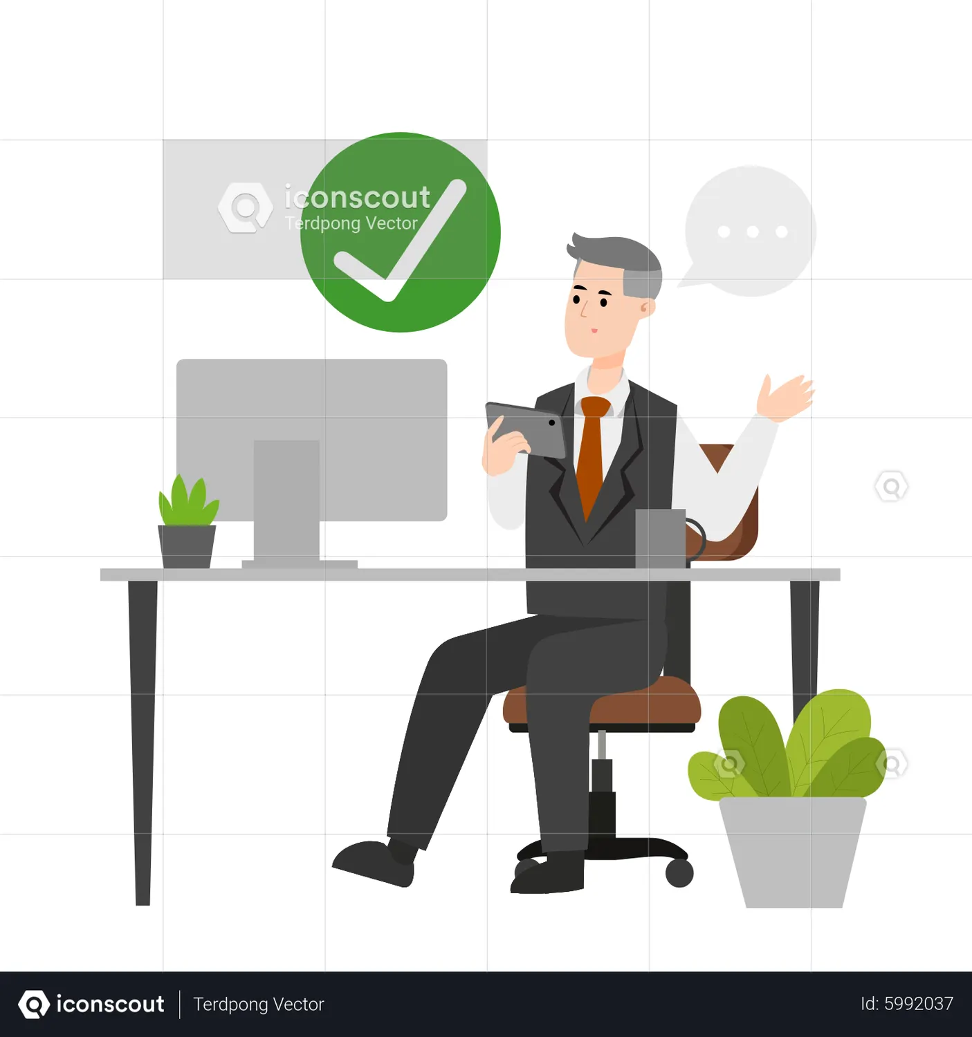 Businessman Checking Work Animation - Free Download People Animations ...