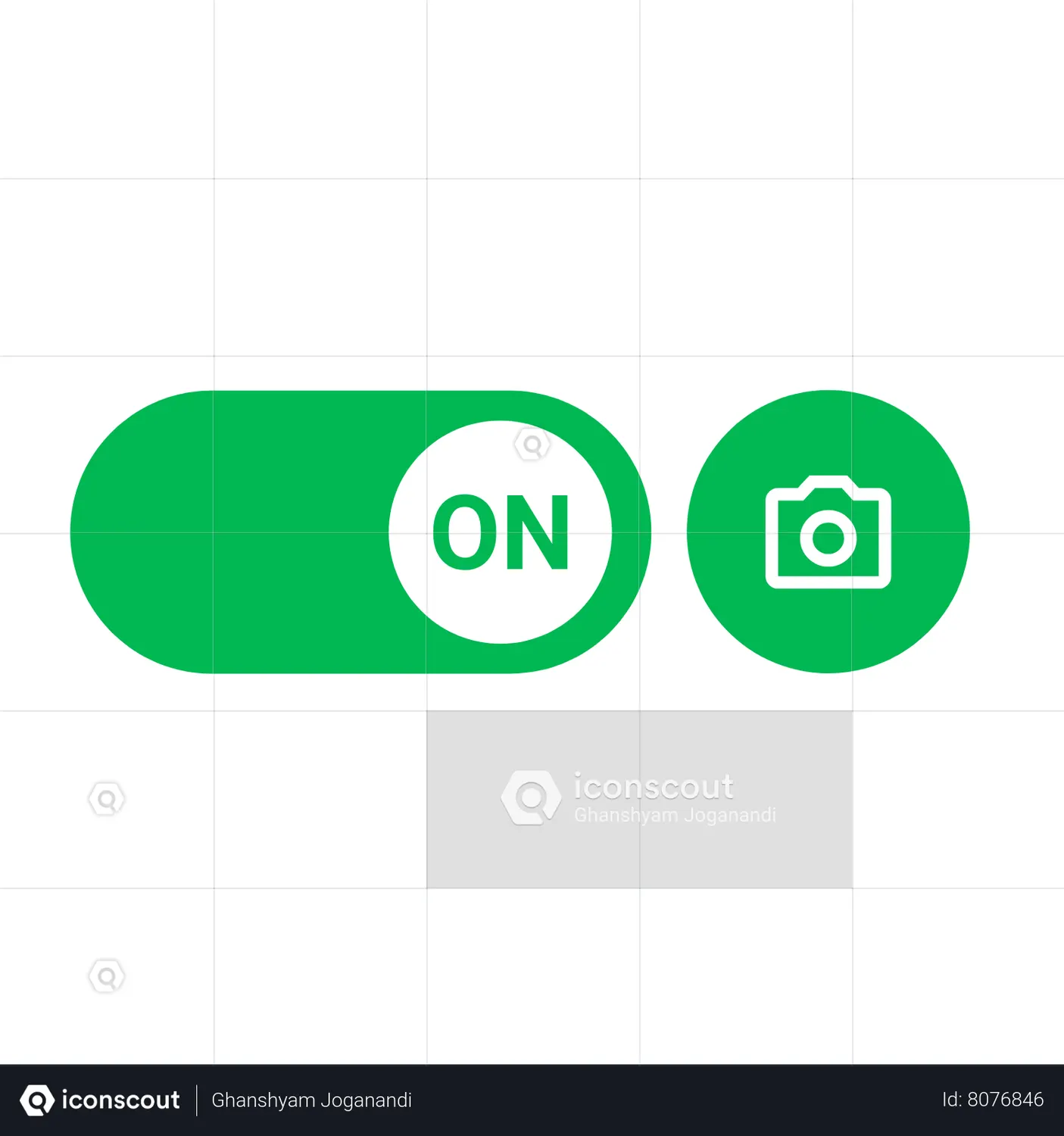 Camera On Off Toggle Animated Icon download in JSON, LOTTIE or MP4 format