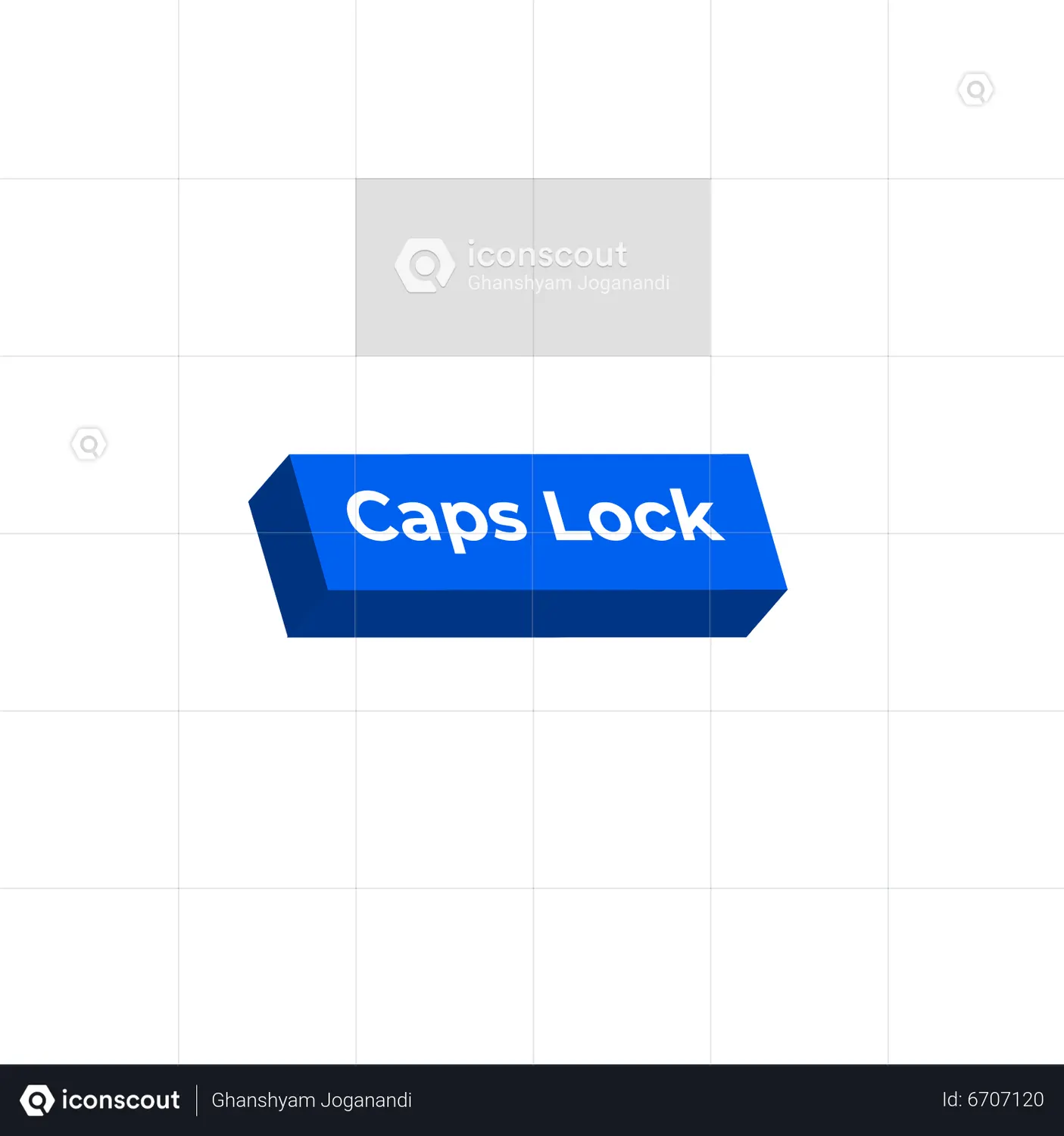 Caps Lock Key Animated Icon download in JSON, LOTTIE or MP4 format